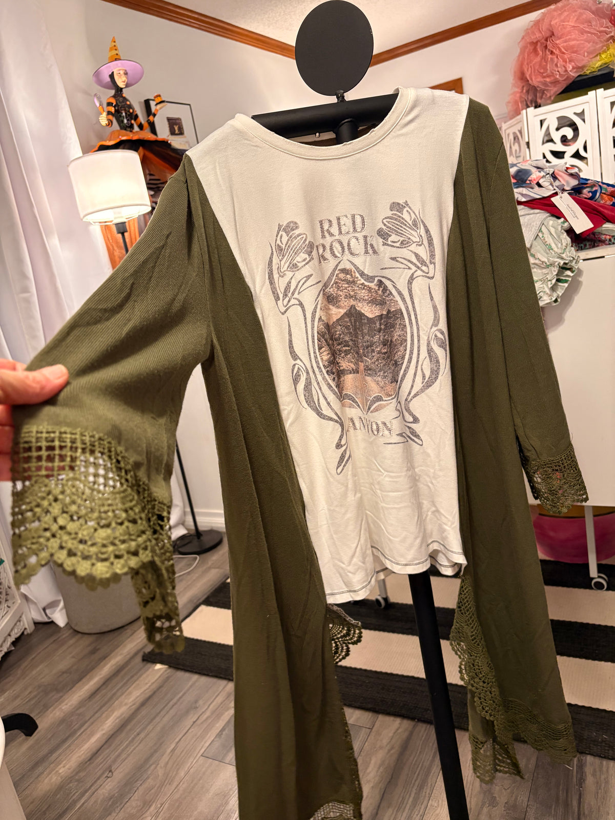 Red Rock Upcycled Kimono Tee One Size fits a Small to XL