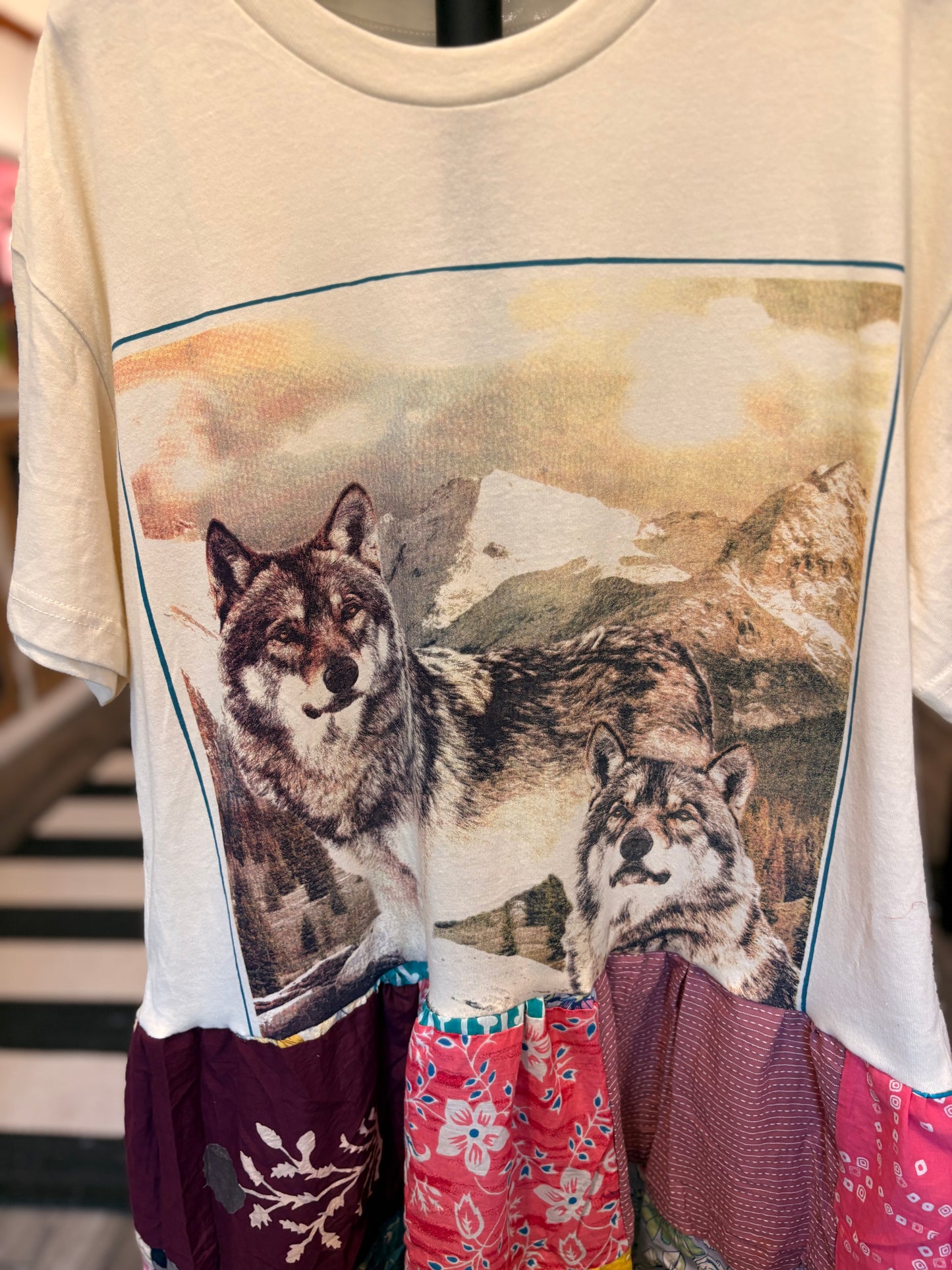 Hungry Like a Wolf Upcycled Patchwork Dress One Size Fits a Small to XXL