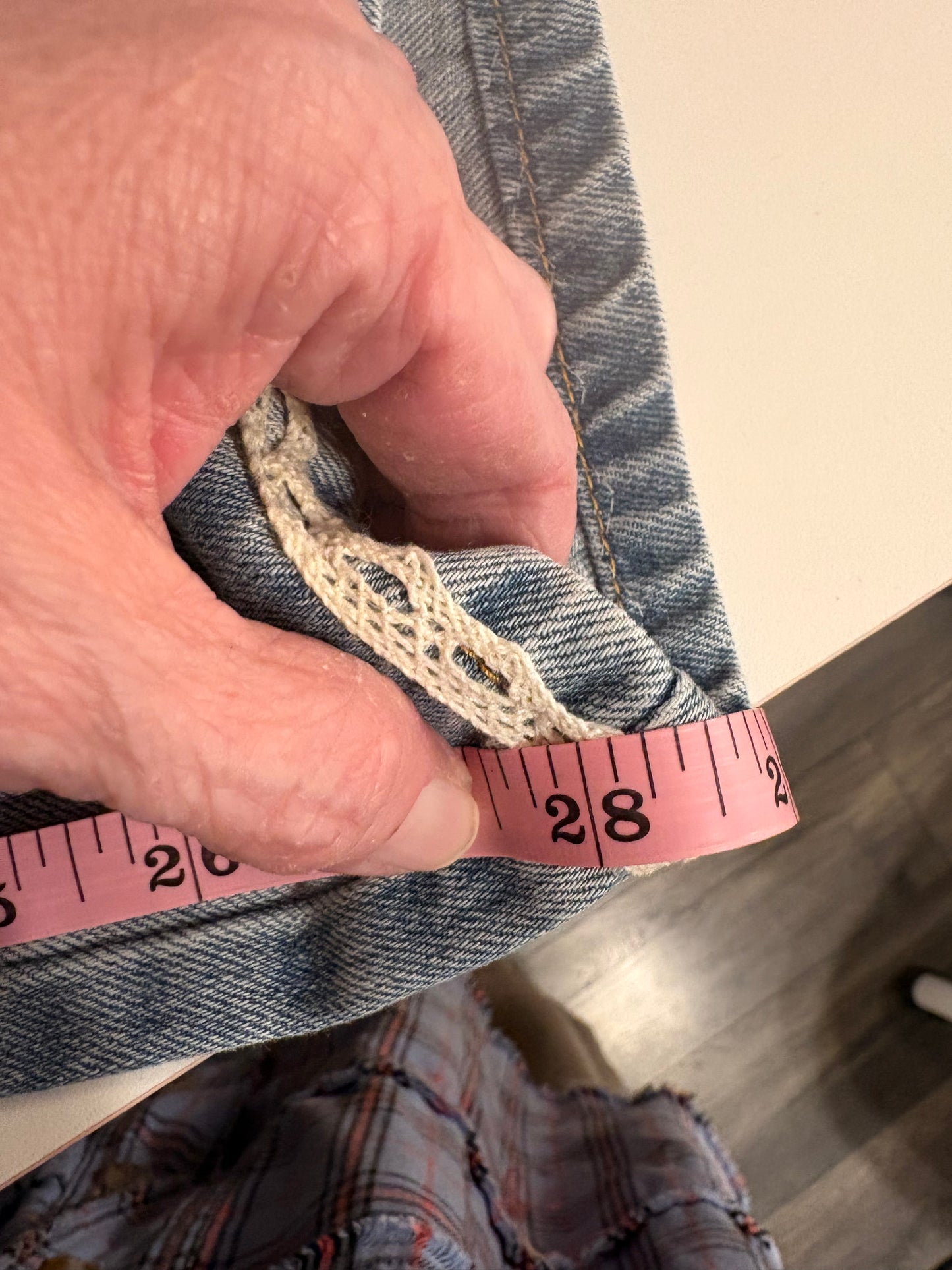 Millie Refashioned Junk Jean Cargo Pants Size Large 10/12