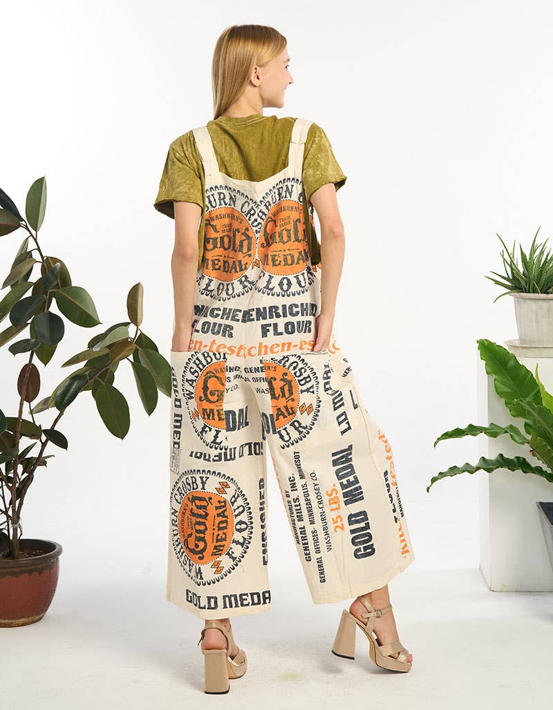 Gold Medal Feedsack OVERALL Fits Small to 2X Size 4-18