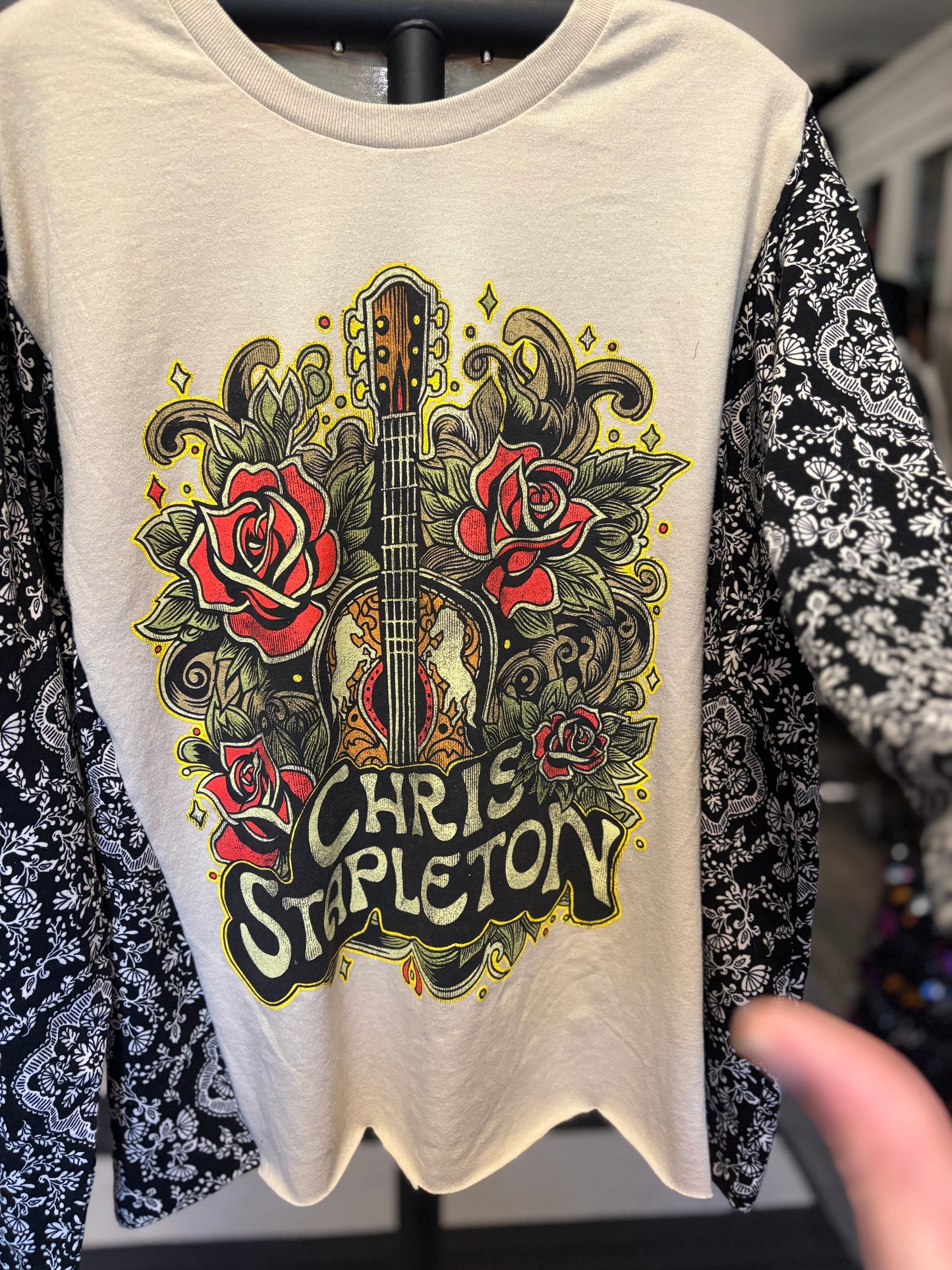 Tennessee Whiskey Upcycled Long Sleeve Knit Tee One Size Fits a Small to XXL