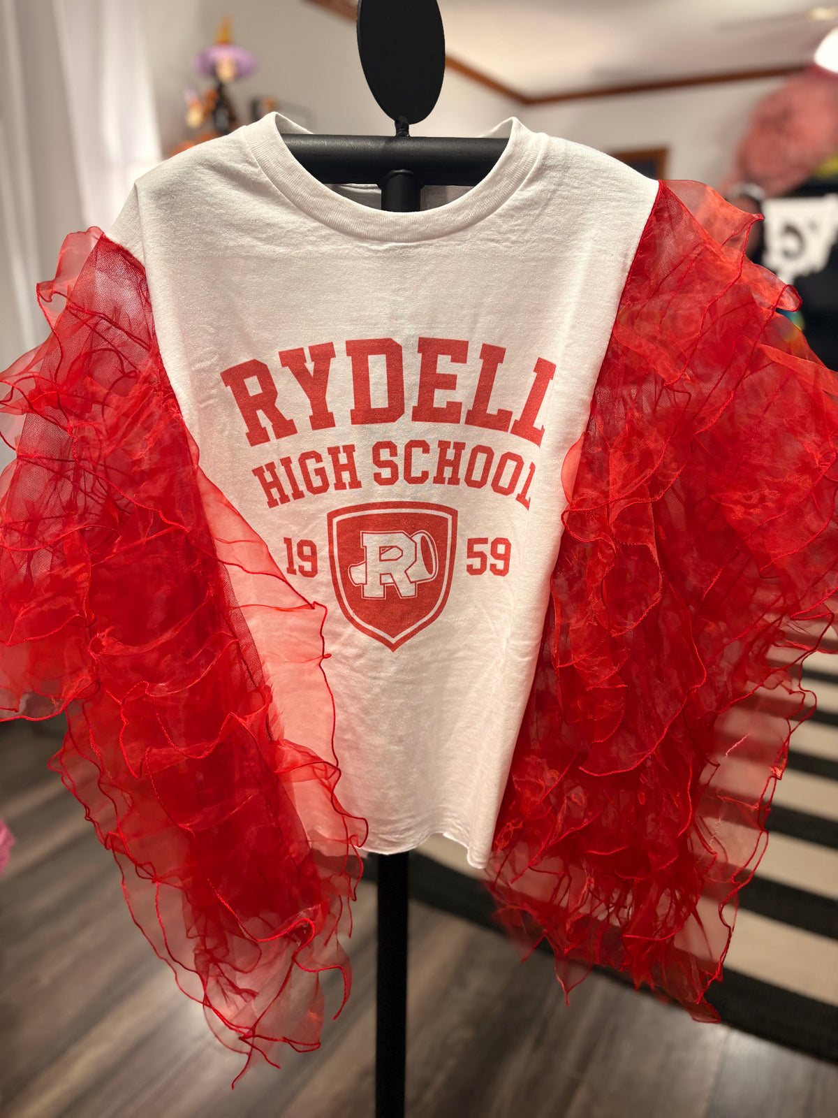 Rydell High Rockstar Ruffle Top One Size Fits a Small to XL