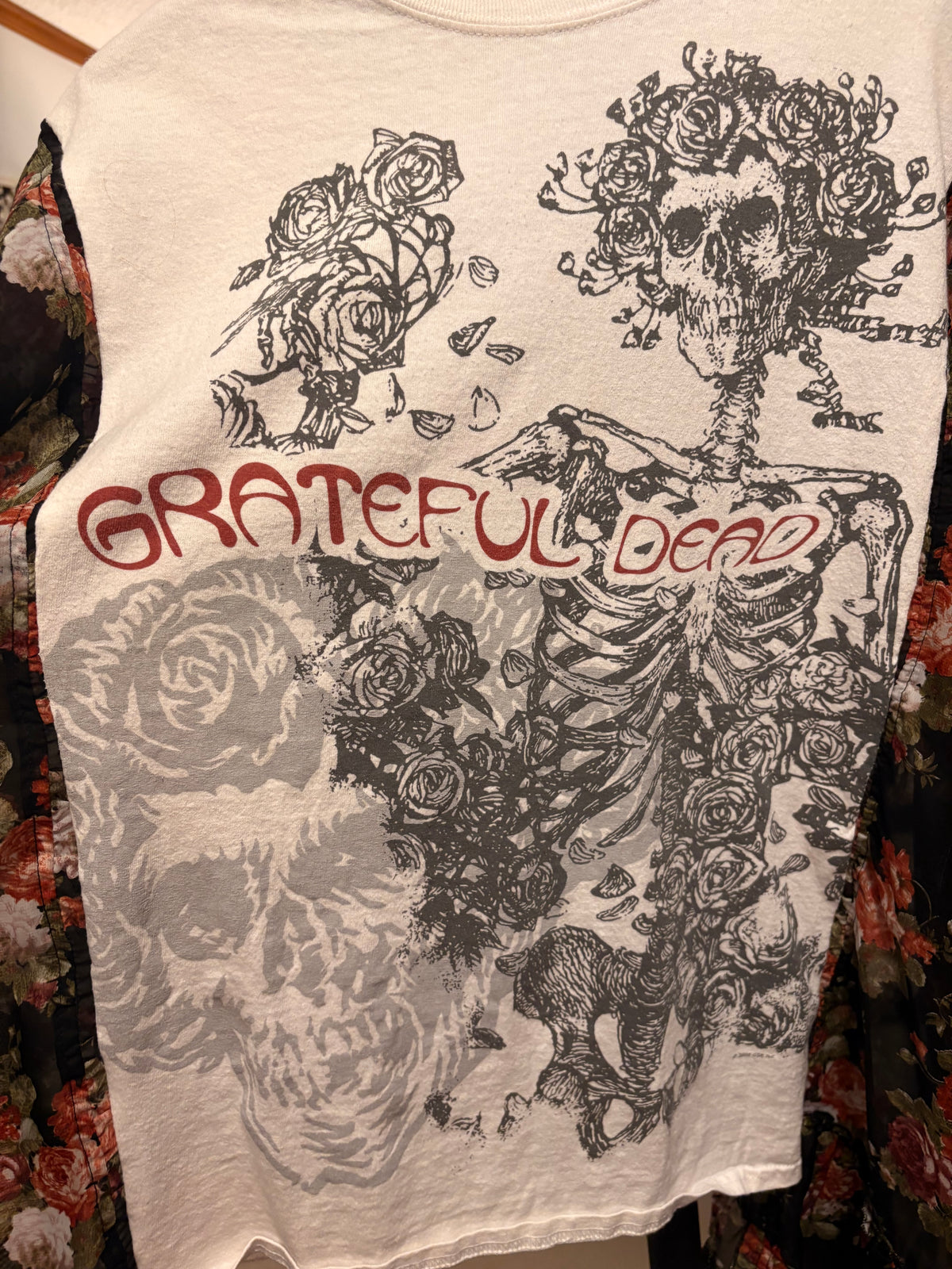 The Dead in Roses Upcycled Kimono Tee One Size fits a Small to XXL