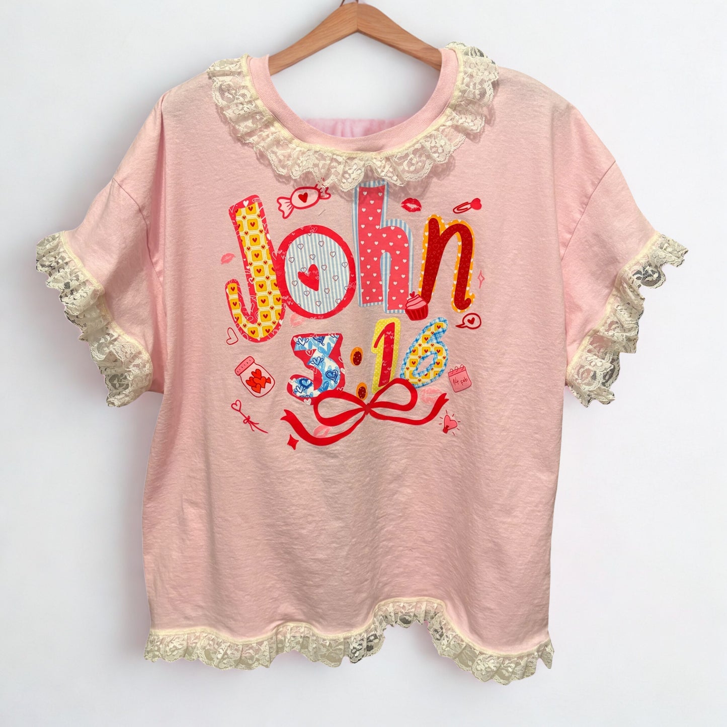 John 3:16 Pretty Little Tee One Size Fits a Large to XL