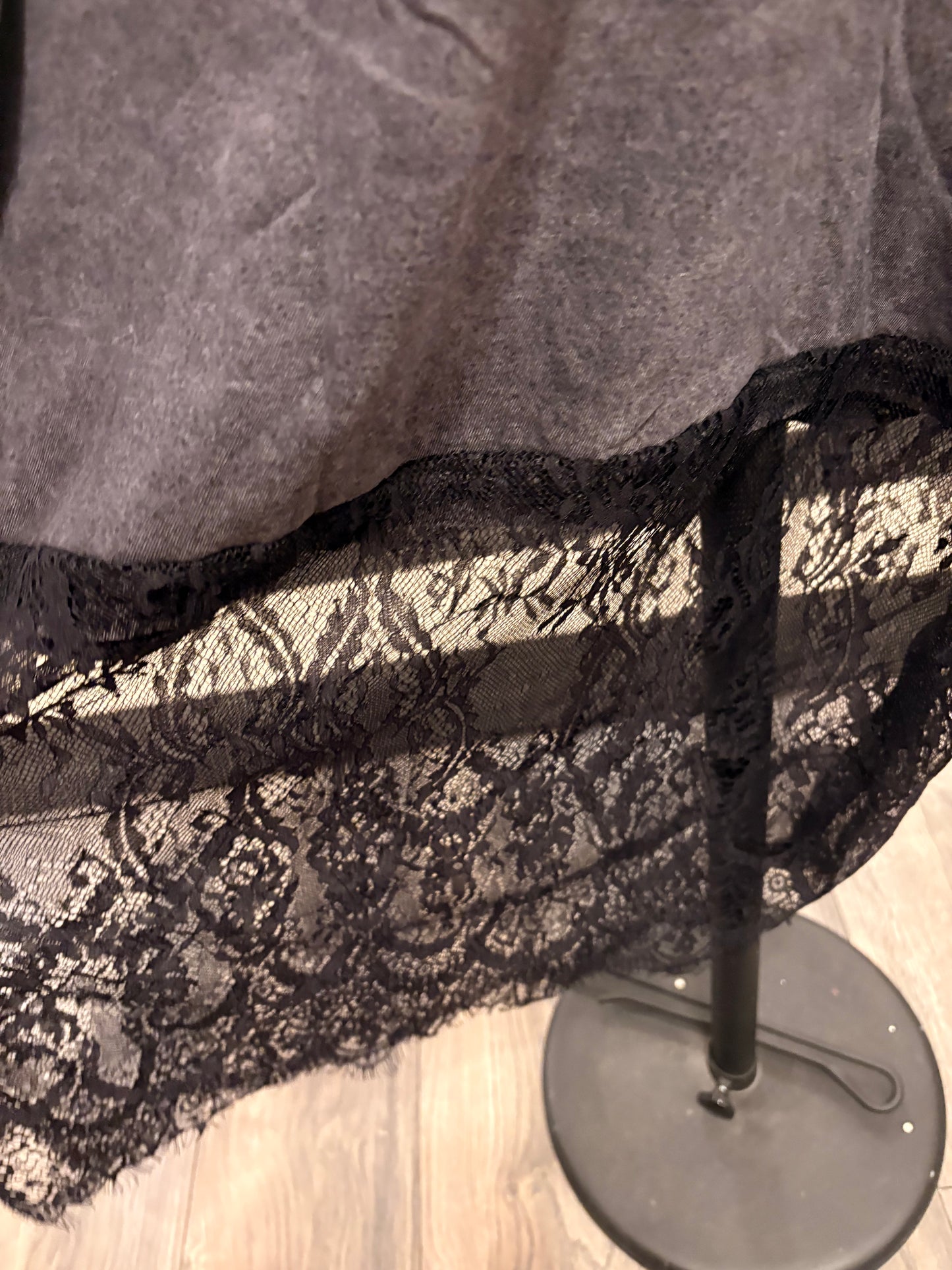 Dirty Daisy Lace Bottom Tee Dress OVERSIZED Fits a Small and Medium