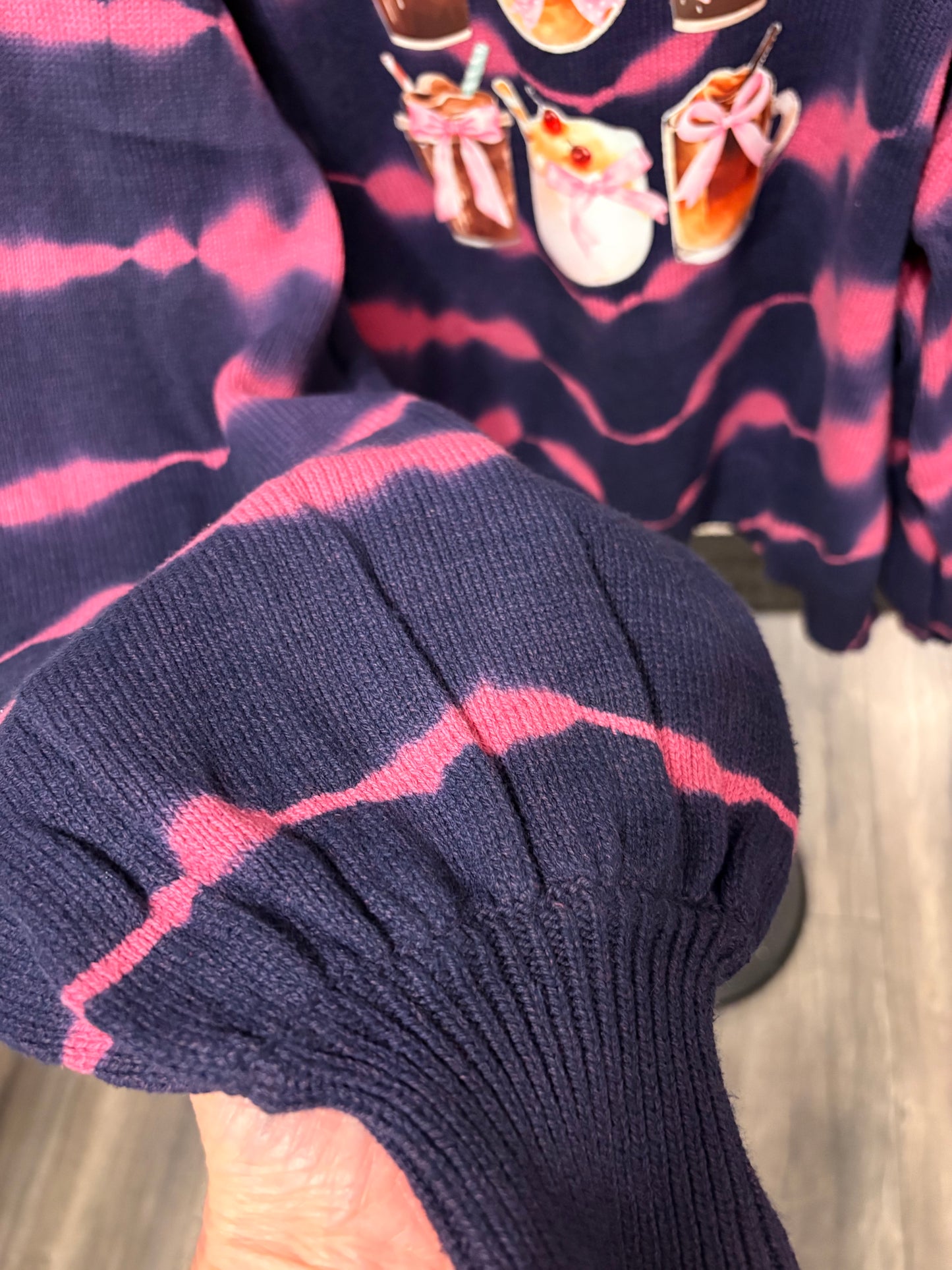 I Like it Iced Upcycled Oversized Sweater Fits Large/XL