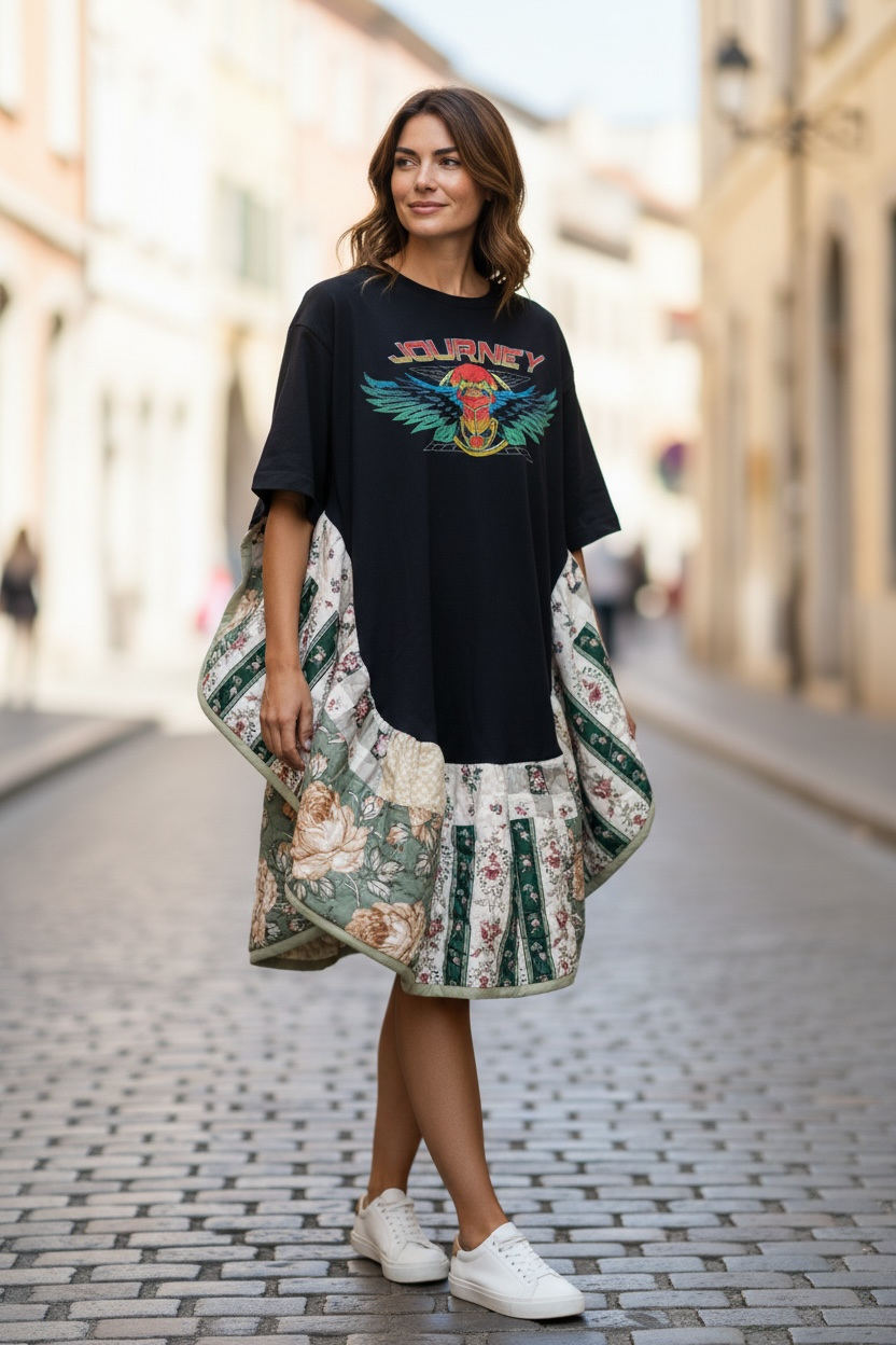 Journey Quilted Rock Angel Poncho One Size Fits a Large to 4X (12-24) SUPER Oversized