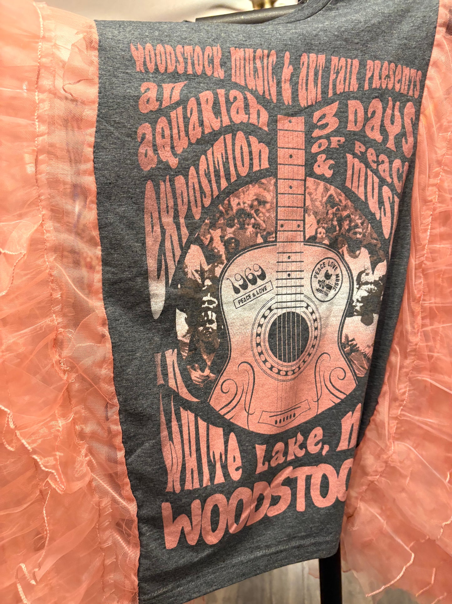 Woodstock Rockstar Ruffle Top One Size Fits a Small to XL