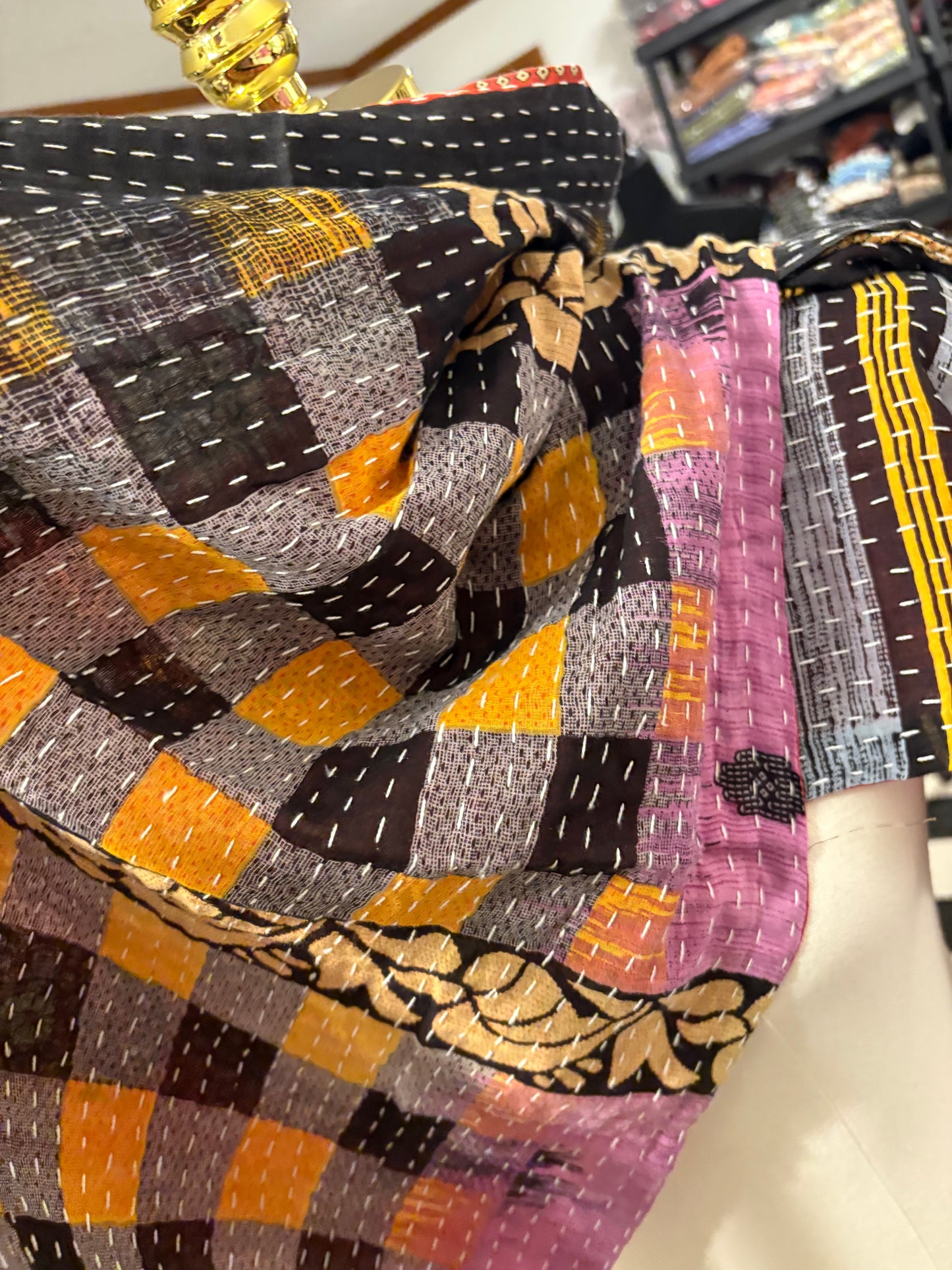 Jeanette Cotton Kantha Scarves