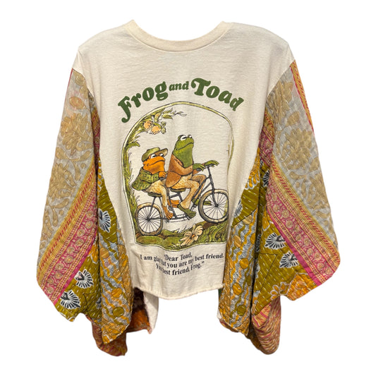 Frog and Toad Upcycled Vintage Kantha Poncho Tee One Size Fits A Small to XXL (6-16)