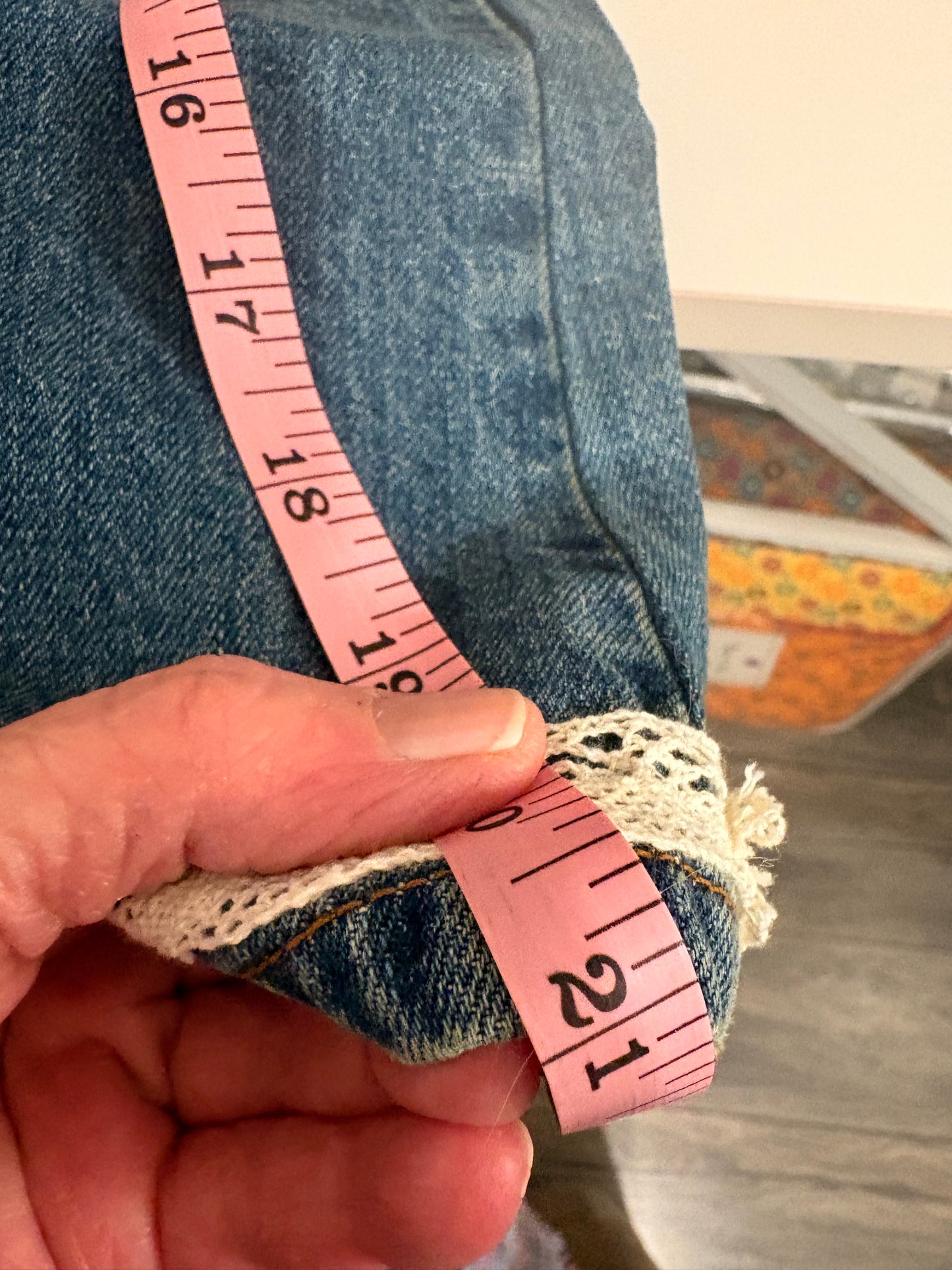 Rosie Refashioned Junk Jean Short Large 10/12