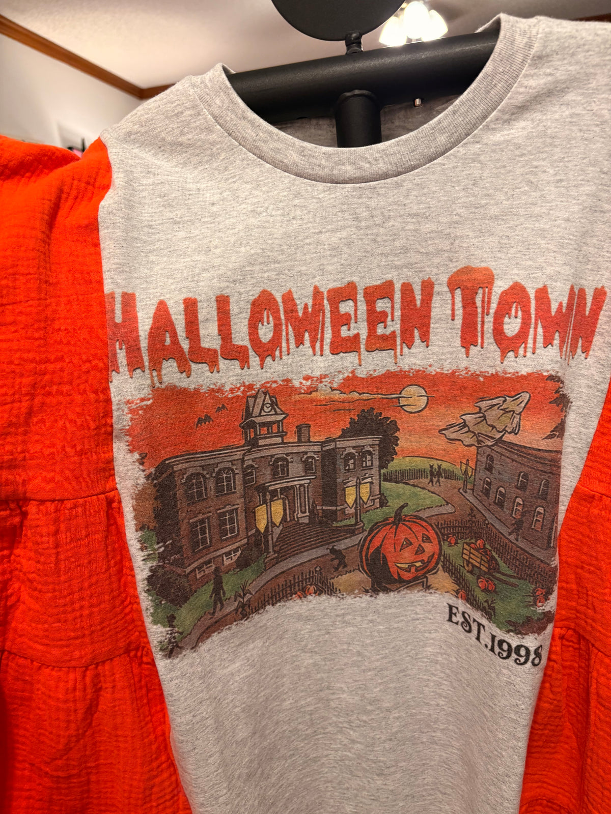 Halloween Town Upcycled Tee One Size Fits a Small to XXL