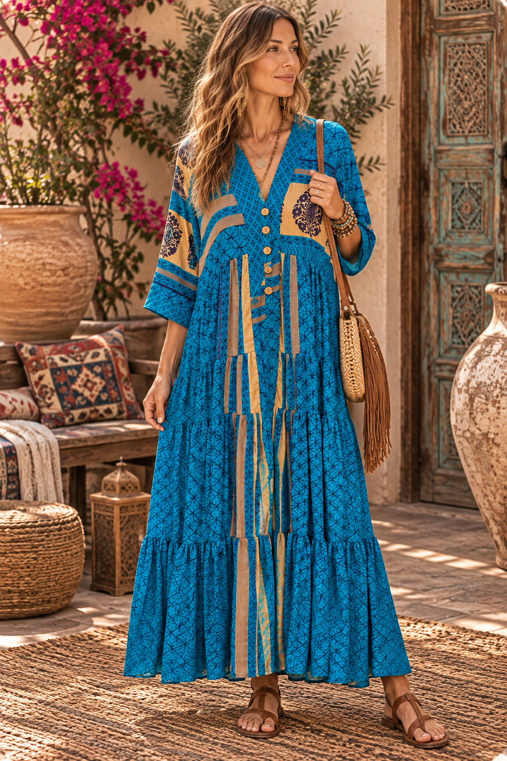 Talia Silk Ruffled Duster One Size Fits Small to 2X 2-16