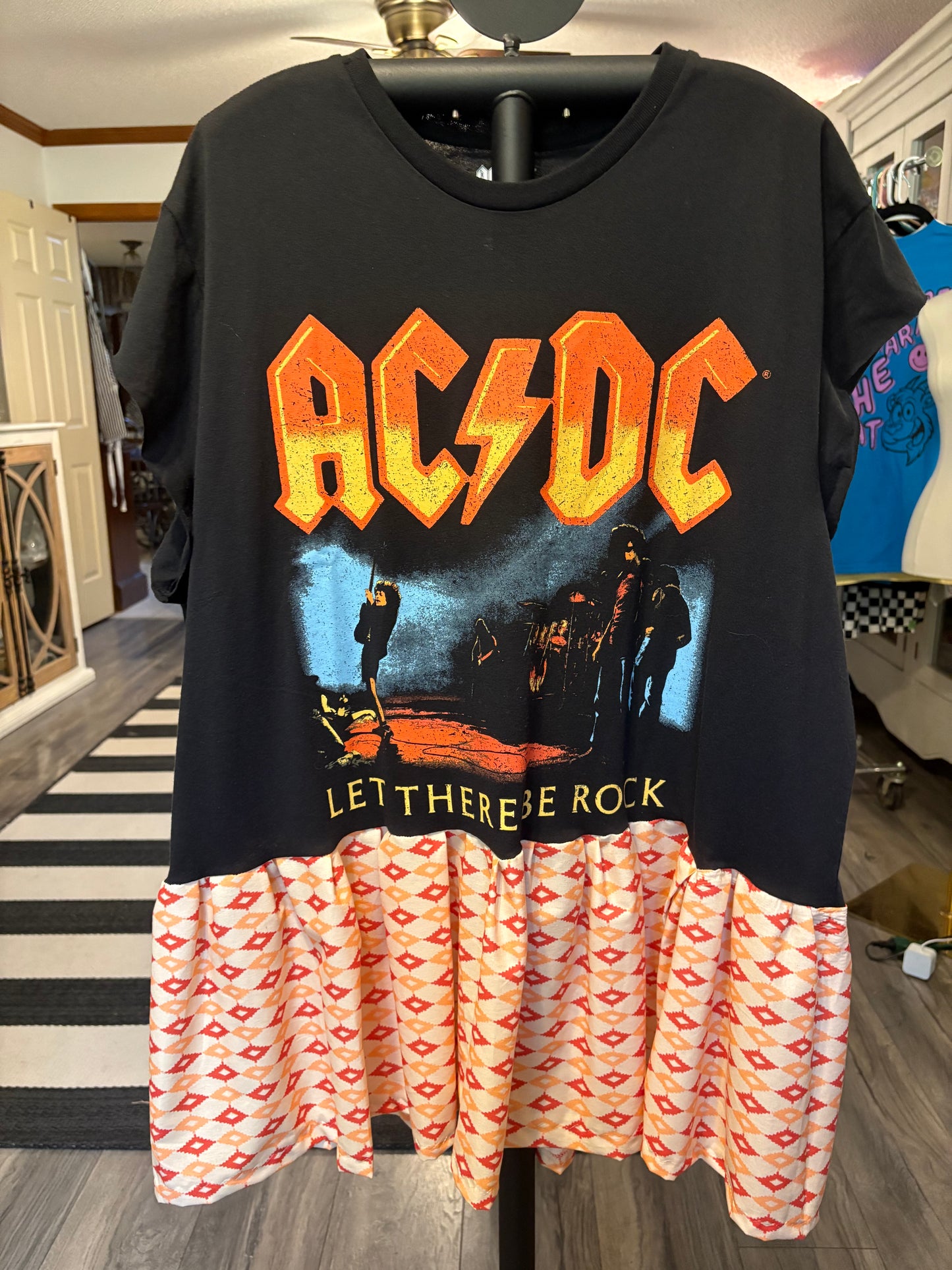 AC/DC Peekaboo Rockstar Dress One Size Fits Most