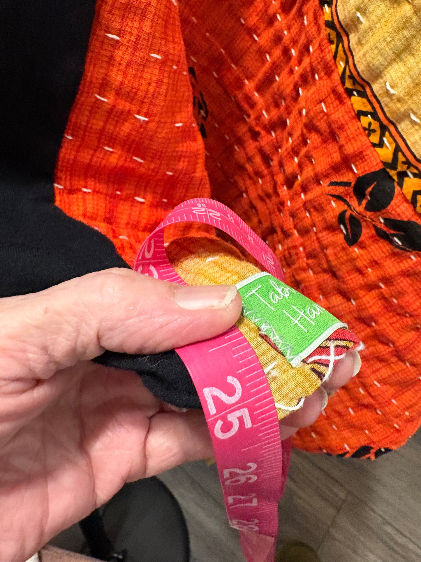 Back to Black Upcycled Vintage Kantha Quilt Poncho Tee One Size Fits a Small to XXL