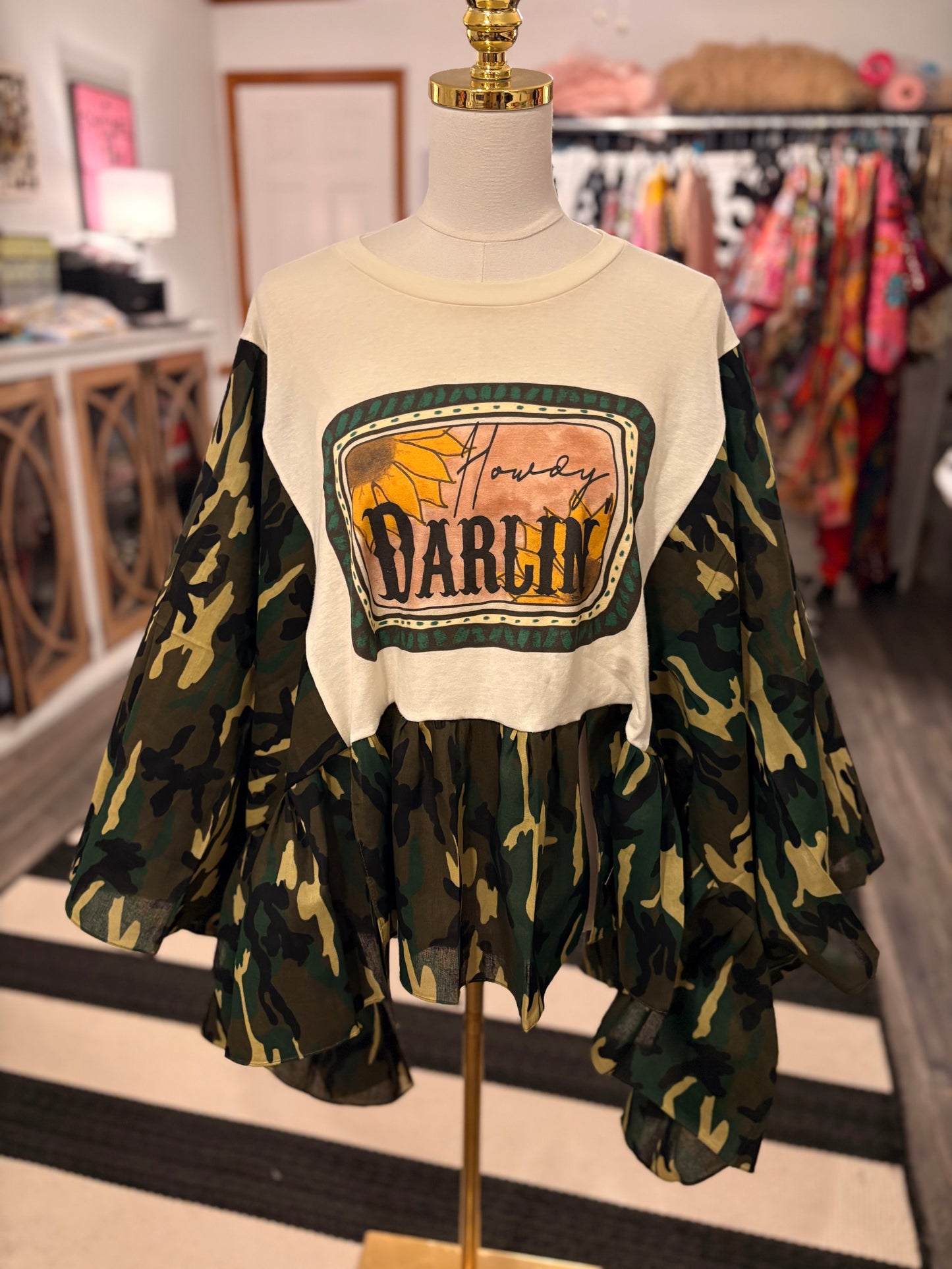 Howdy Darling Bandana Ruffled Poncho One Size Fits a Small to 3X