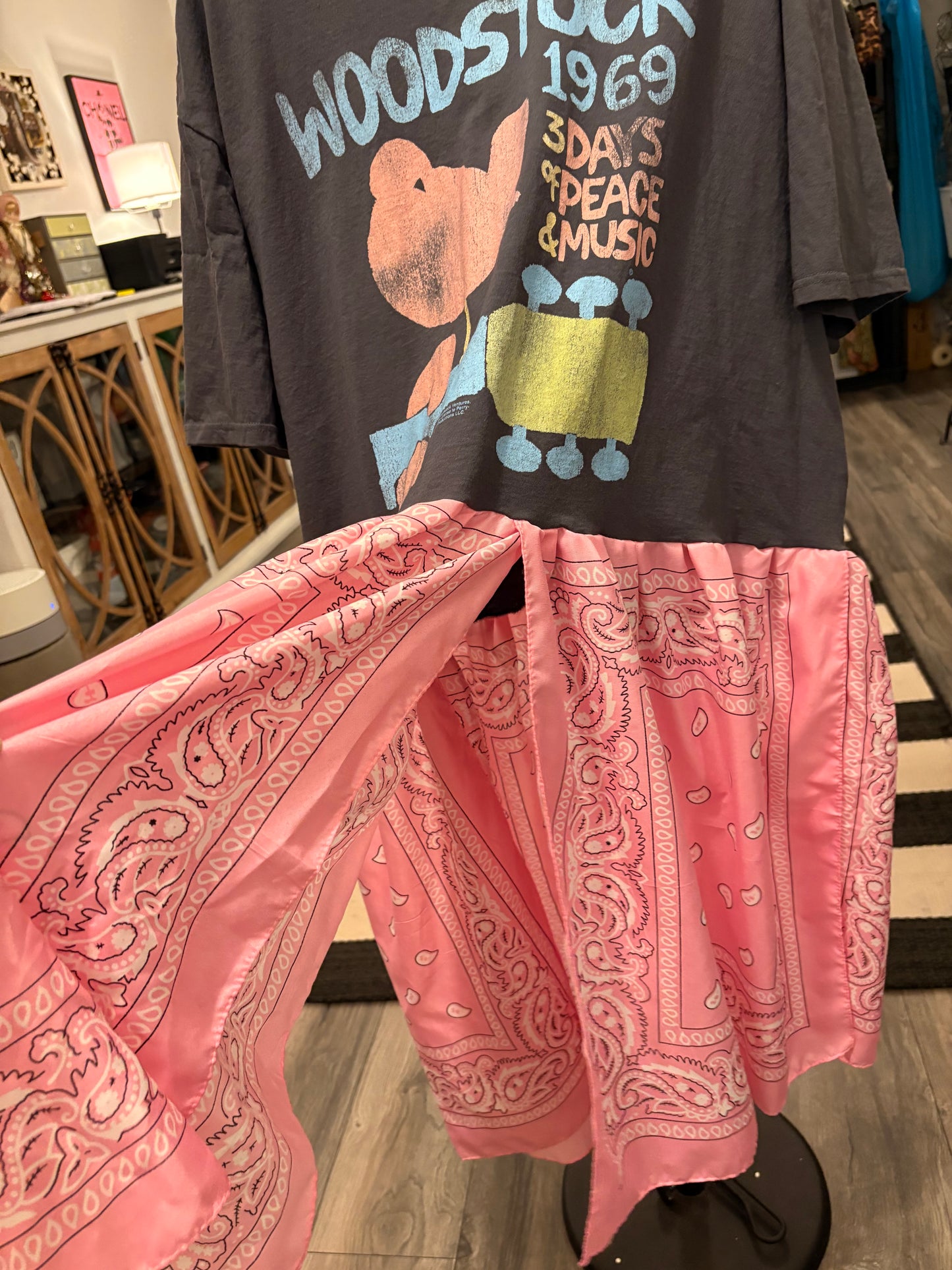 Woodstock Peekaboo Bandana Dress One size fits a Large to 3X