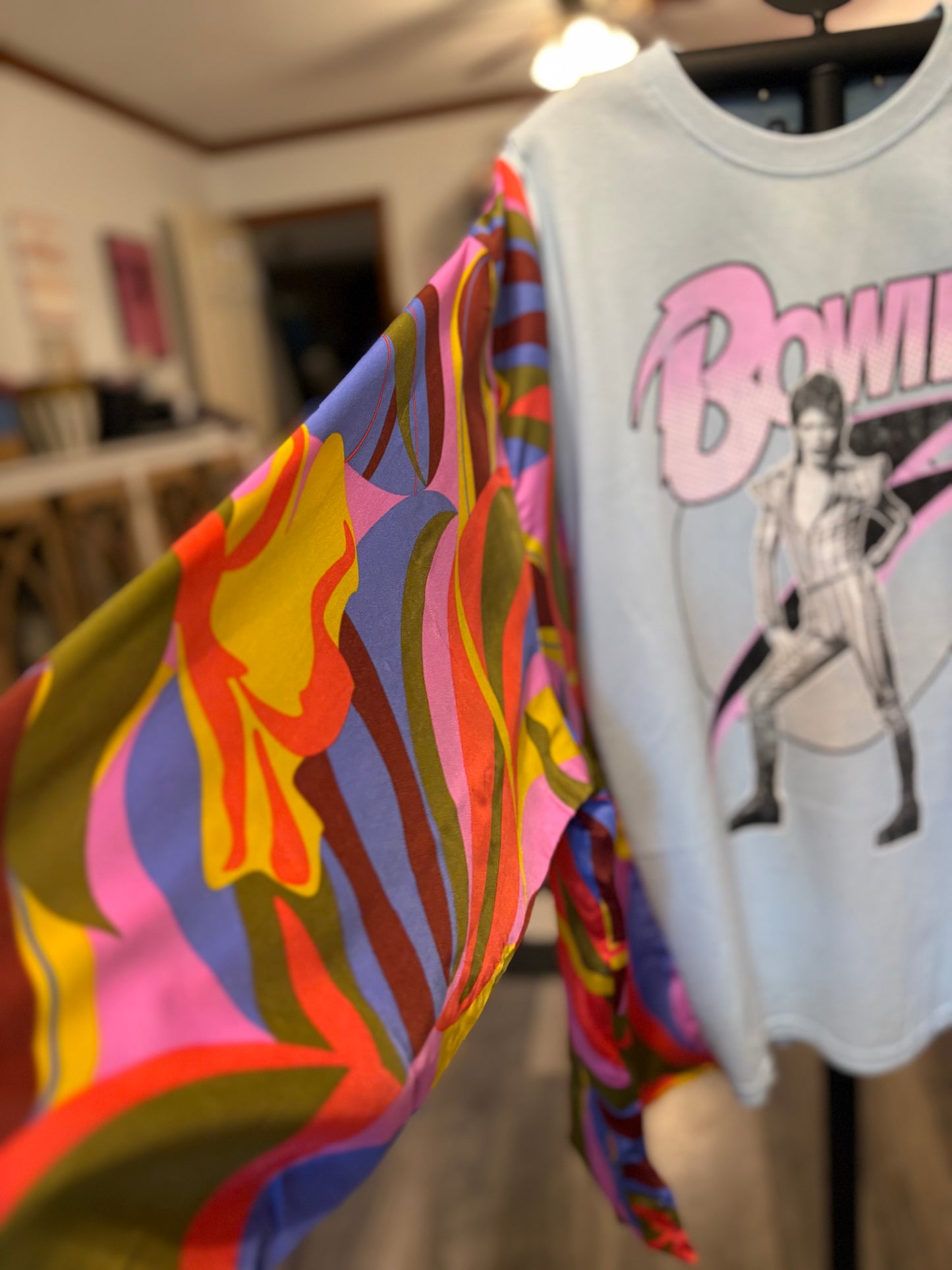 Bowie Upcycled Tee One Size Fits a Small to 2X