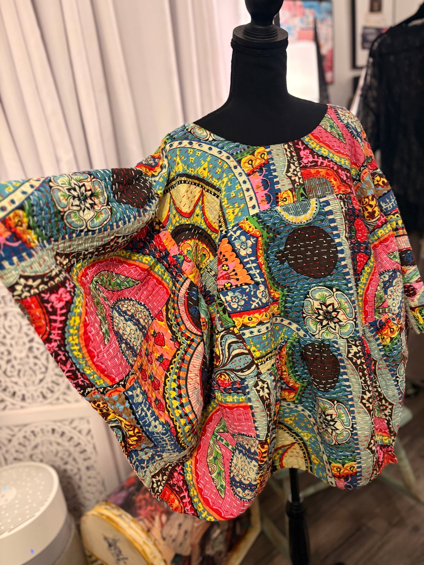 Dee Kantha Circle Top One Size Fits a Small to 3X