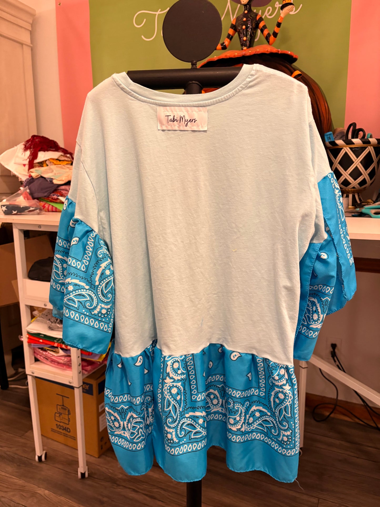 Queen Bandana Baby Doll Tee Fits a Small to 2X