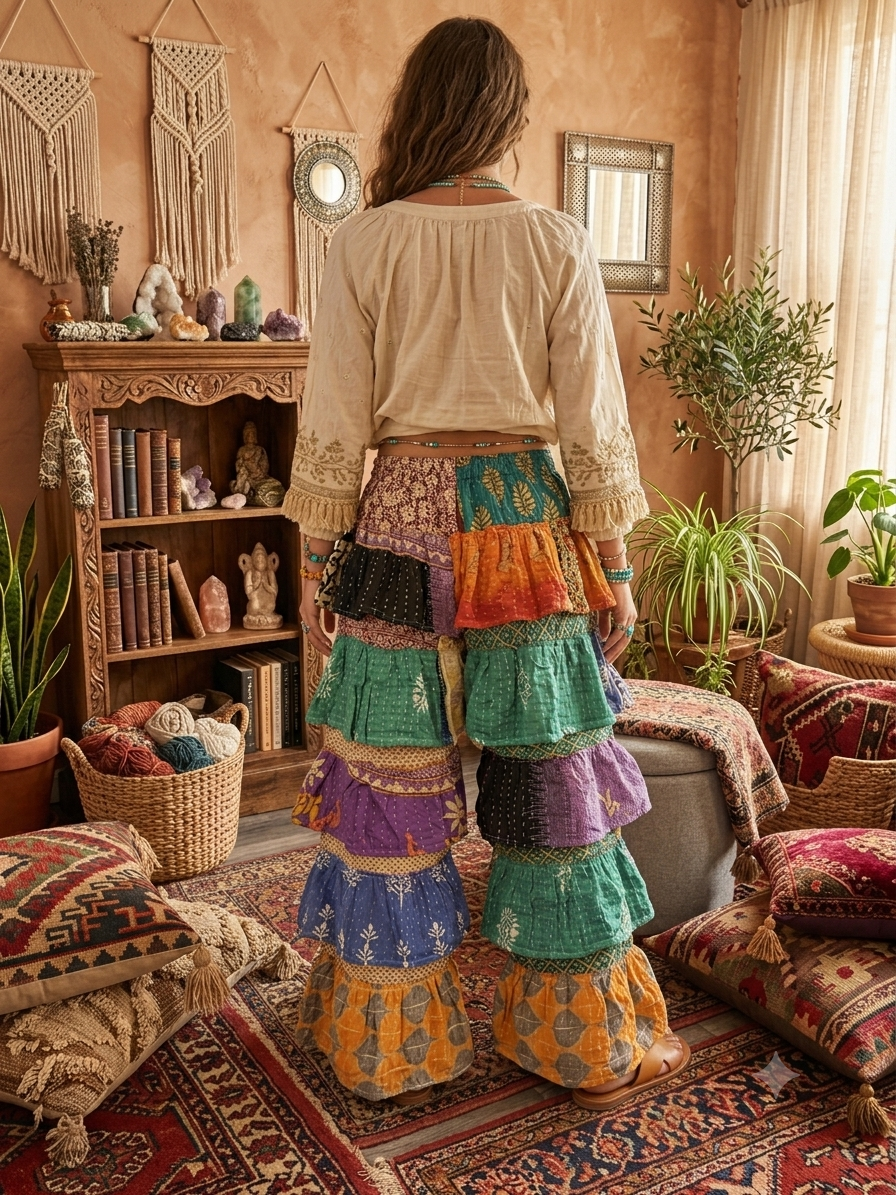 Natalie Tiered Simi Kantha Ruffle Pants One Size Fits 2-16
