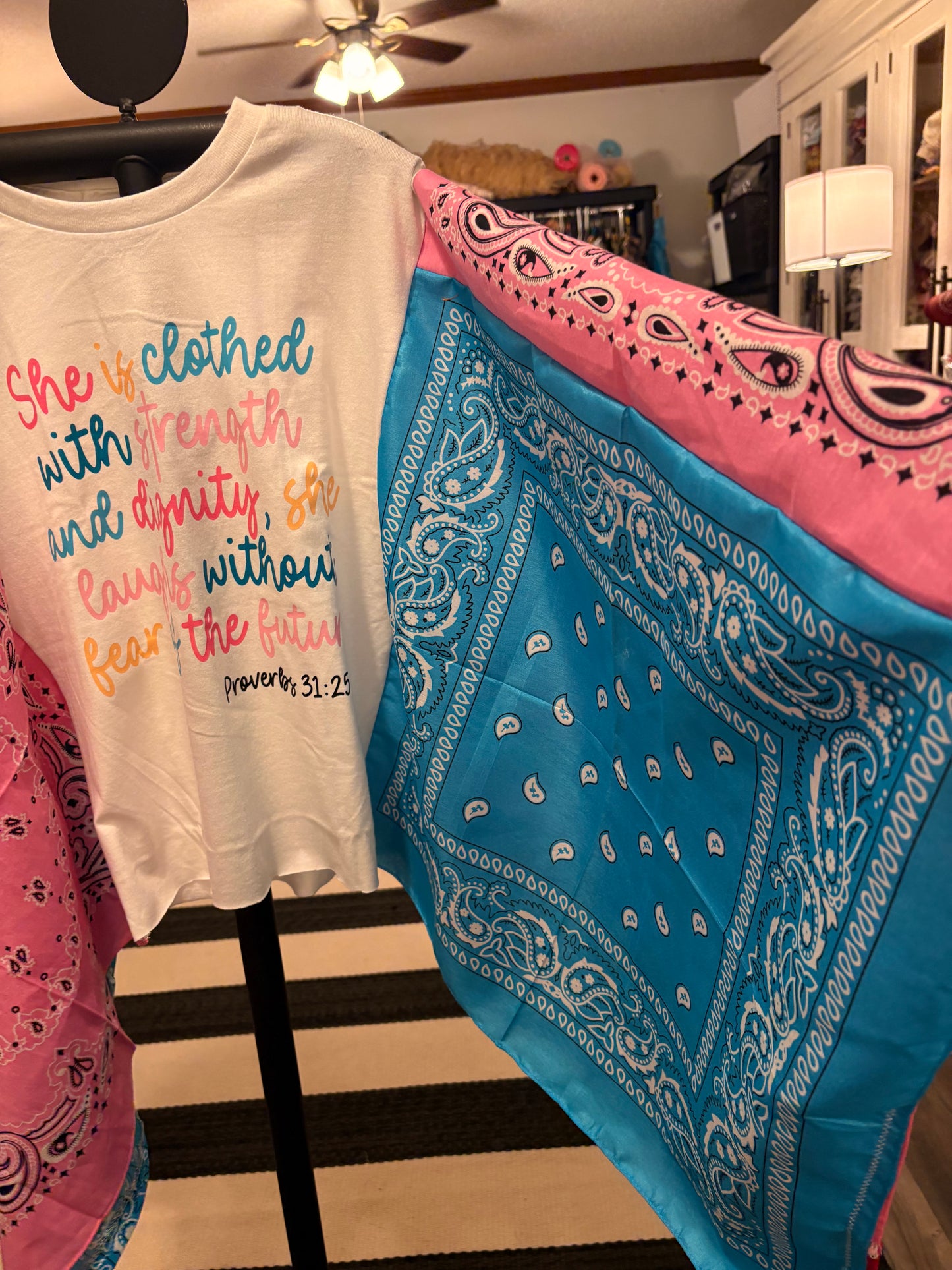 Proverbs 31 Bandana Poncho Tee Fits a Small to XL