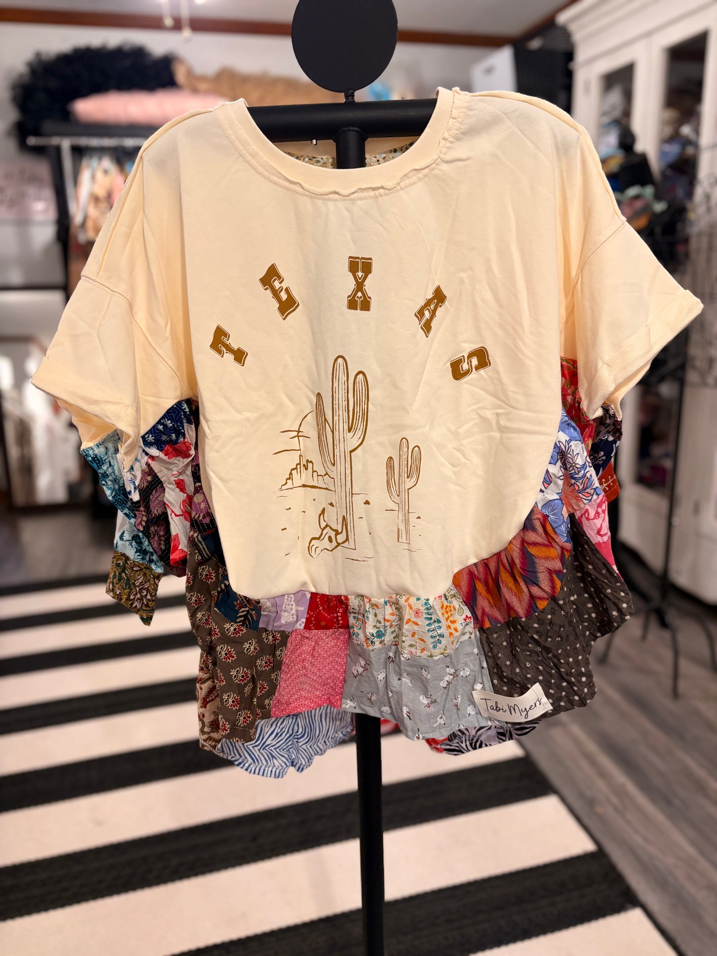 Texas Upcycled Butterfly Poncho One Size Fits a Small to XL