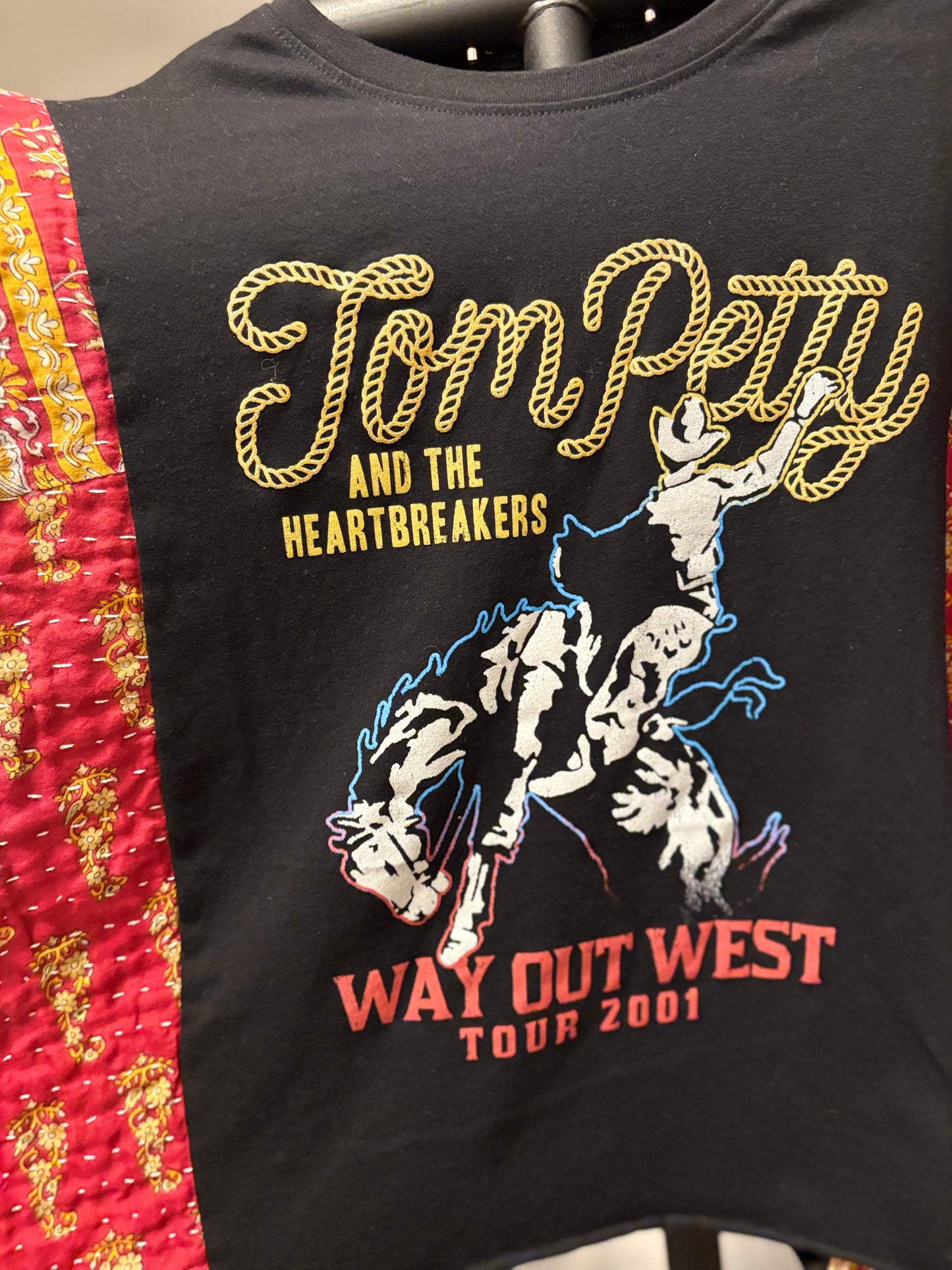 Tom Petty Upcycled Vintage Kantha Poncho Tee One Size Fits a Small to XXL