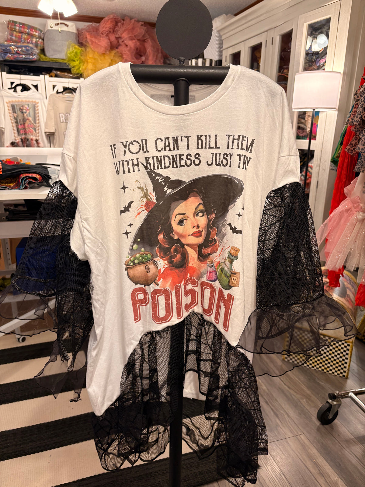 Poison Hi/Lo Glam Tee One Size Fits Small to 2X