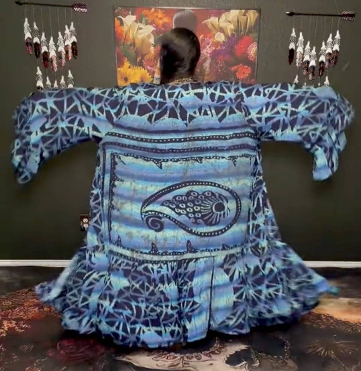 Dream Weaver Silk Ruffle Sleeve Kimono 1000-03