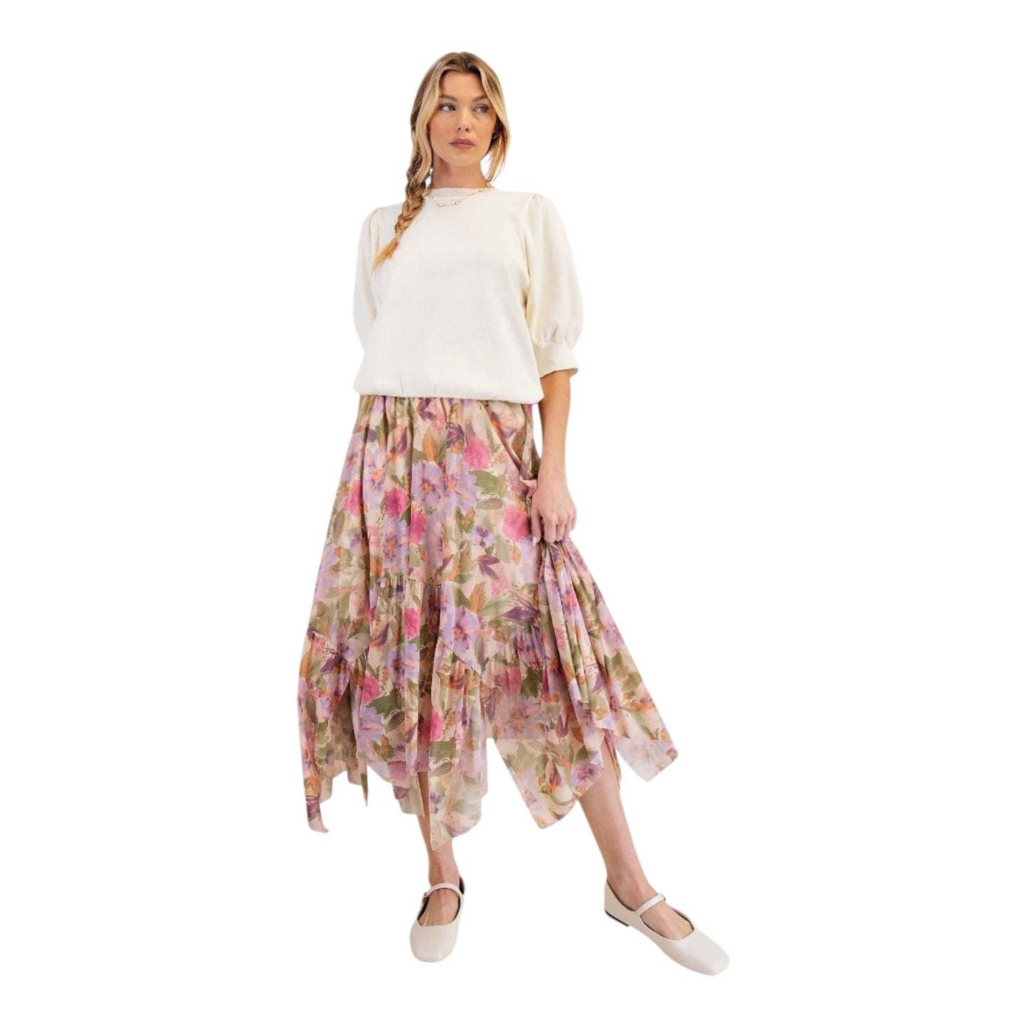 Lavender Ballerina Asymmetrical Skirt