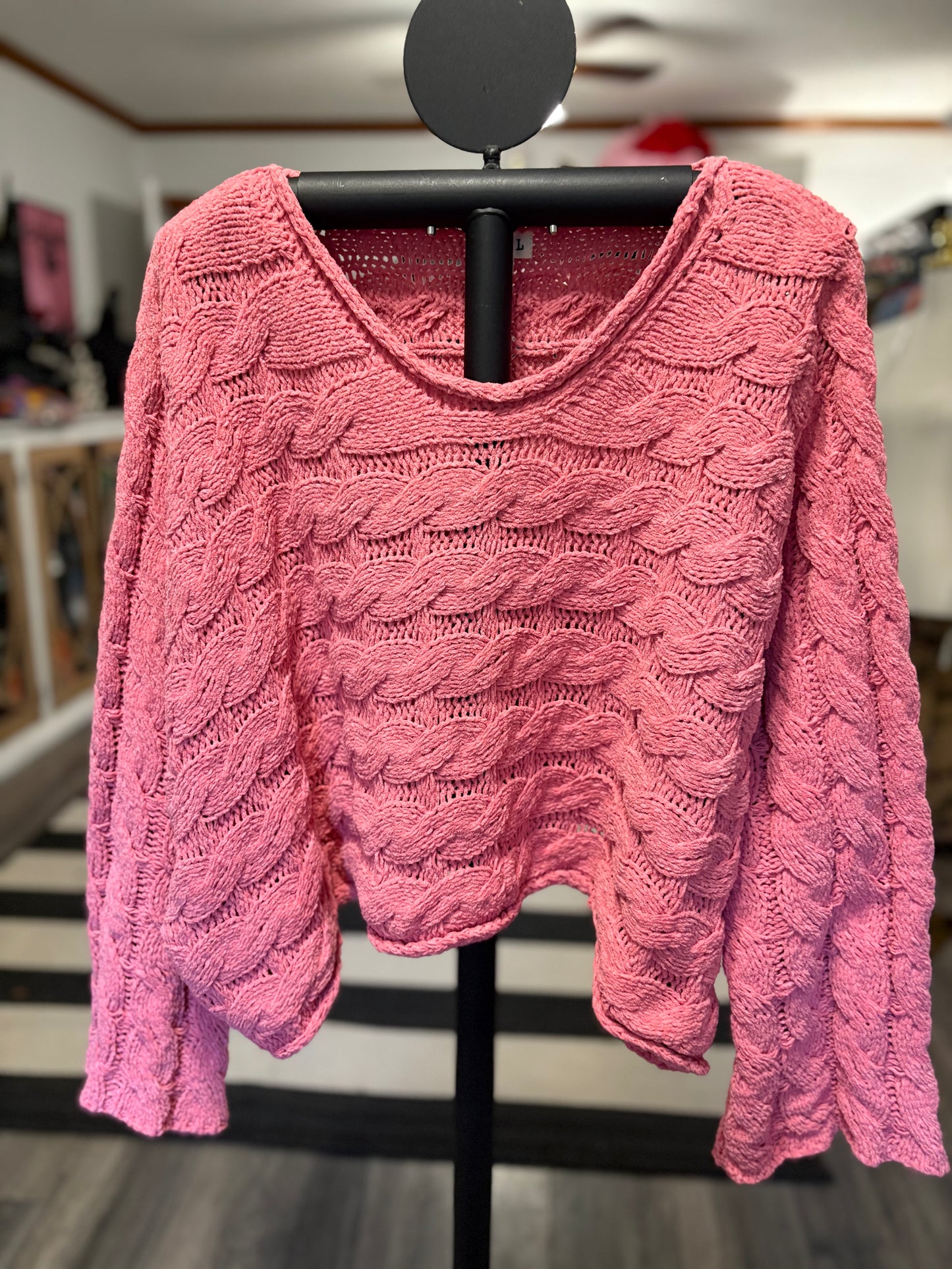 Pink Rose Soft Sweater