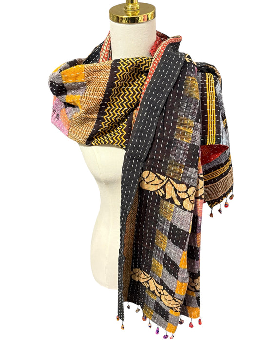 Jeanette Cotton Kantha Scarves