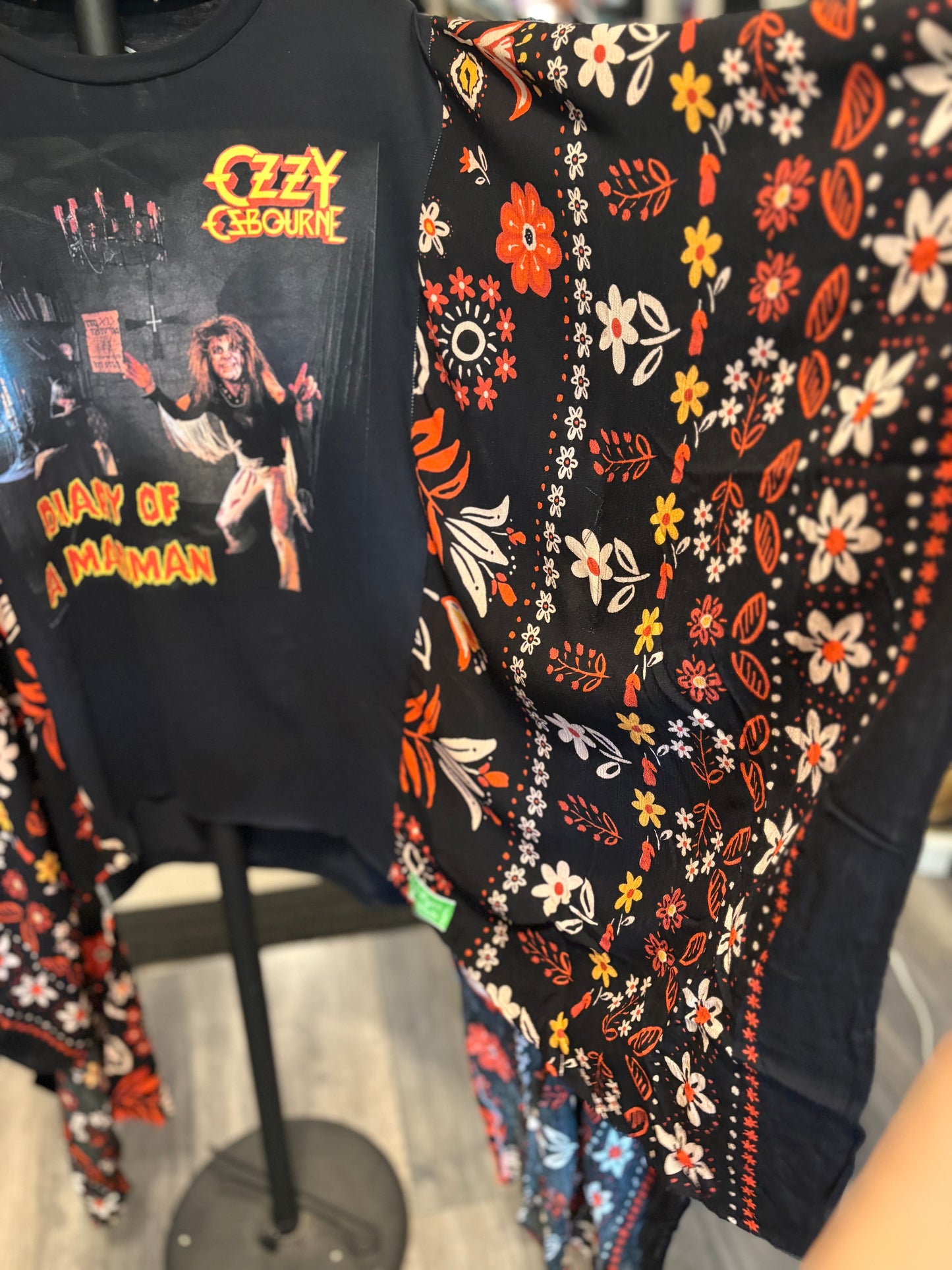 Ozzy Upcycled Tee Kimono One Size Fits a Small to XXL