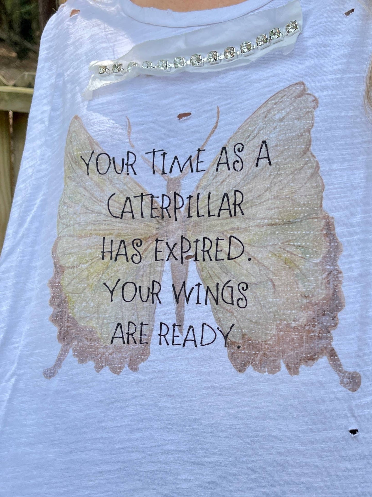 Caterpillar Tattered Shirt: Small/Medium