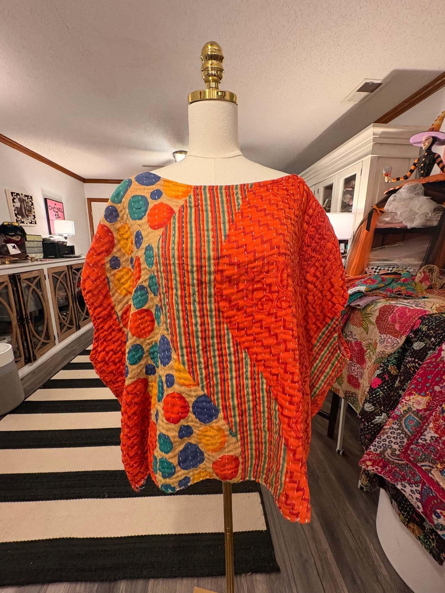 Poppy Kantha Top One Size Fits a Small to XXL