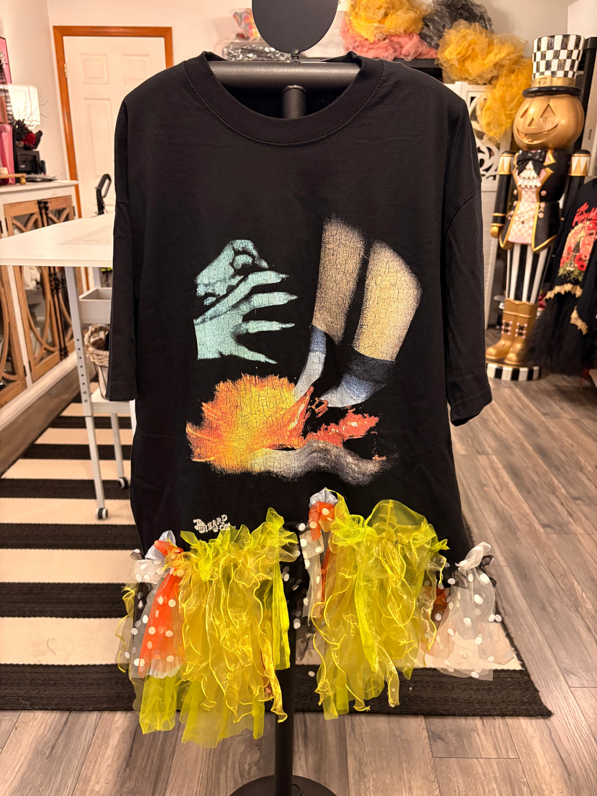 I’ll Get You My Pretty Glam Fringe Asymmetrical Tee One Size Fits Small to XL