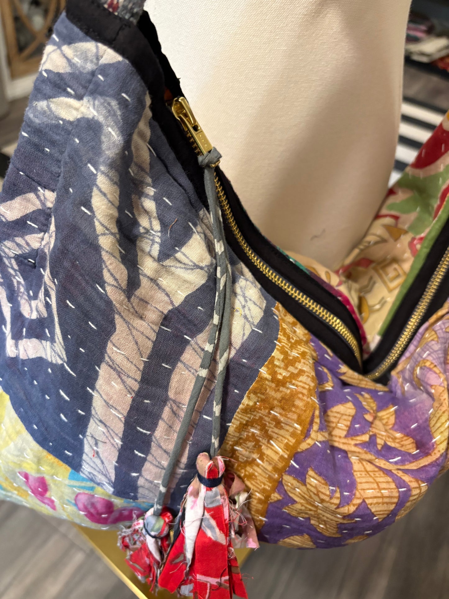 Angelica Kantha Hobo Bag