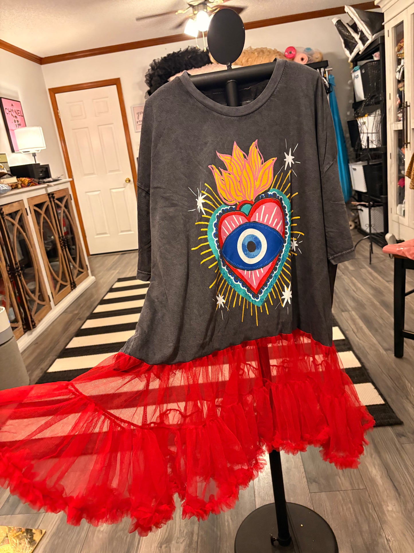 Eyeconic Upcycled Rock Princess  Top One Size Fits a Small to 3X