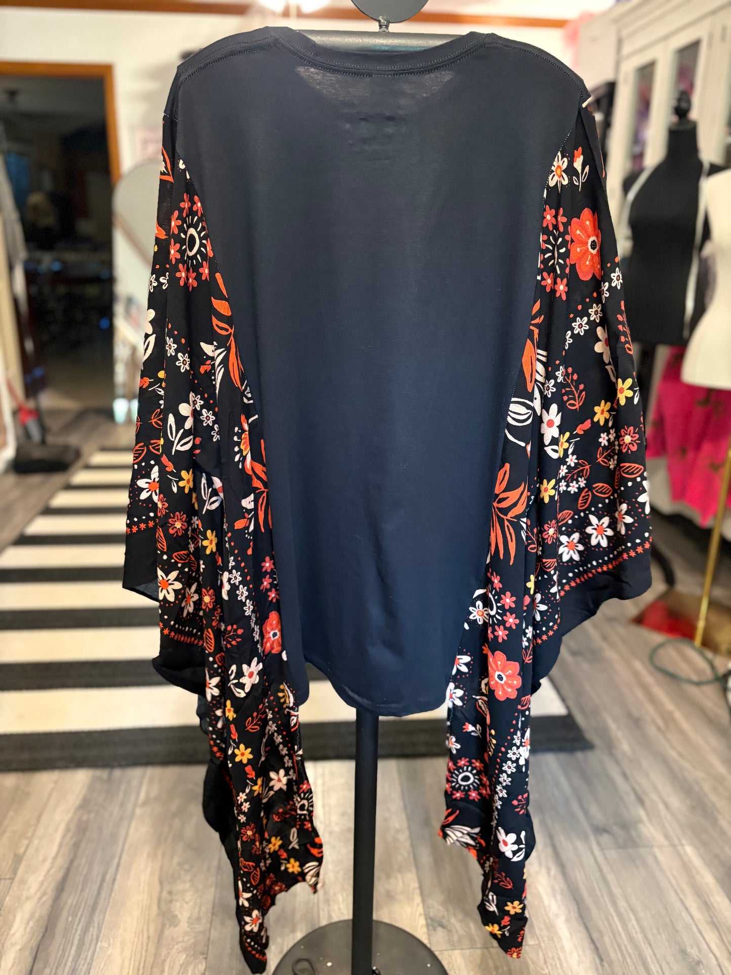 Ozzy Upcycled Tee Kimono One Size Fits a Small to XXL