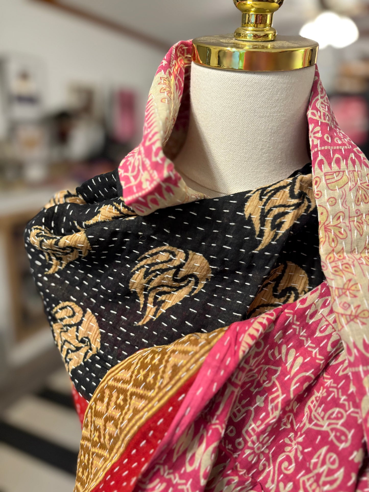 Janice Cotton Kantha Scarf