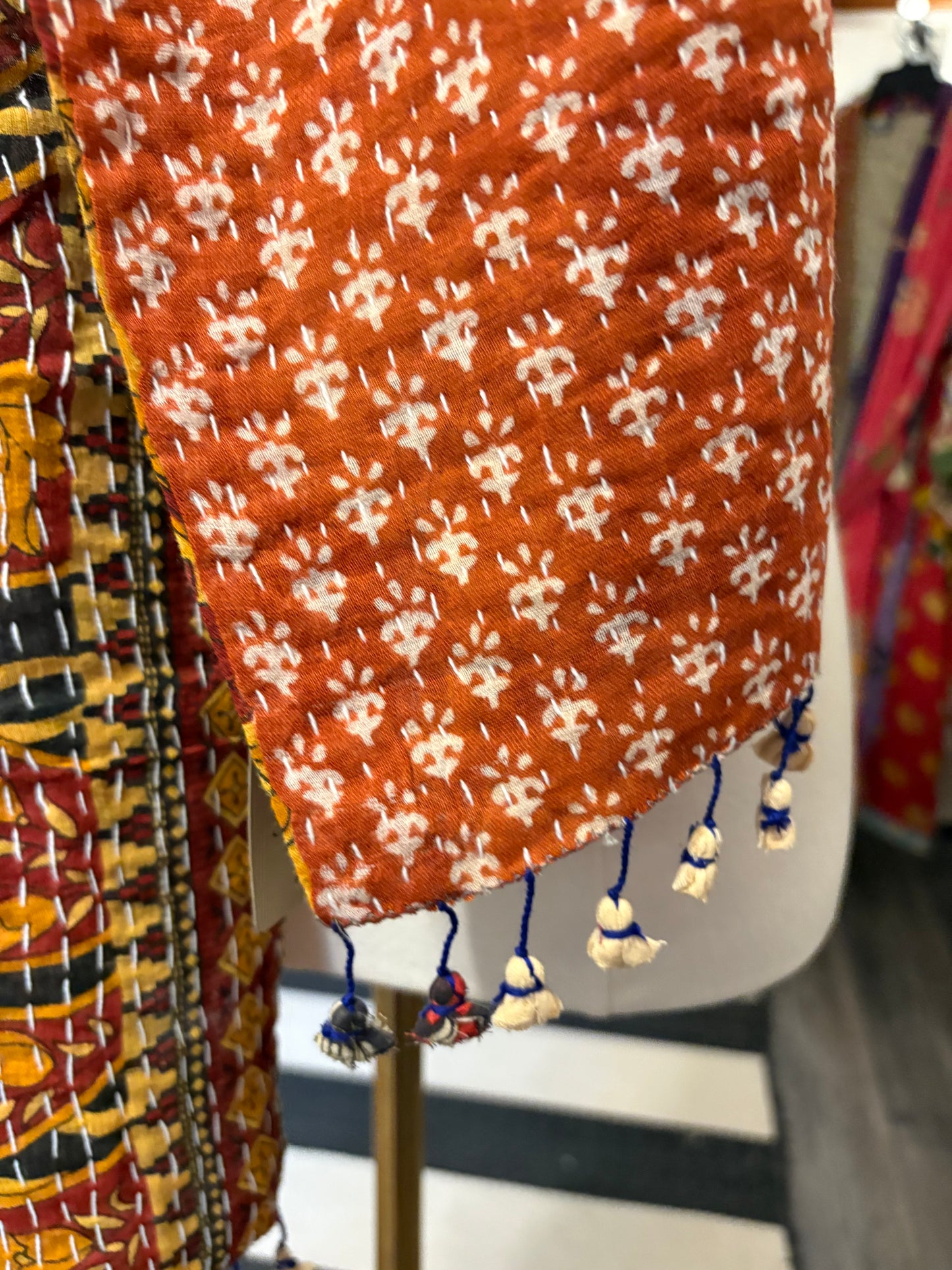 Mary Cotton Kantha Scarf