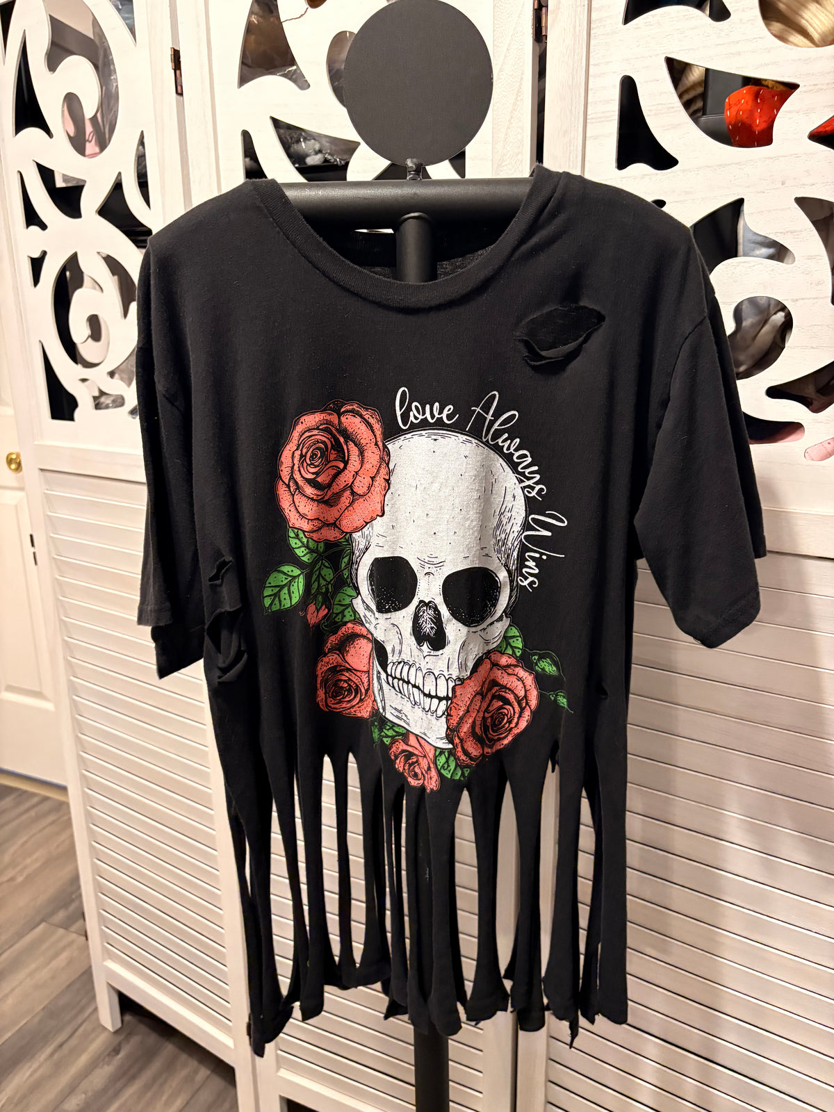 Love Always Wins Glam Fringe Tee One Size Fits Small to Large