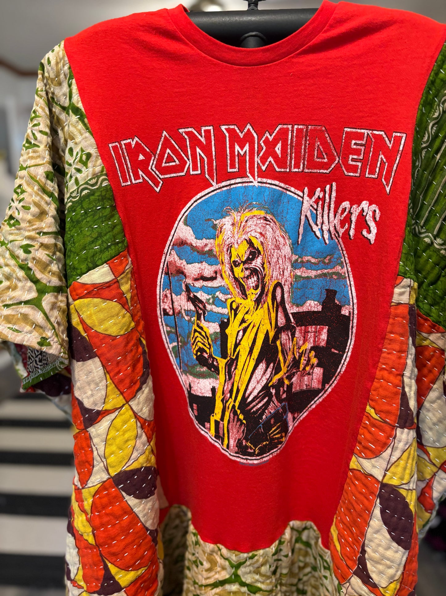 Iron Maiden Upcycled Kantha Dress/Tunic Fits a Small to XXL Comfortably