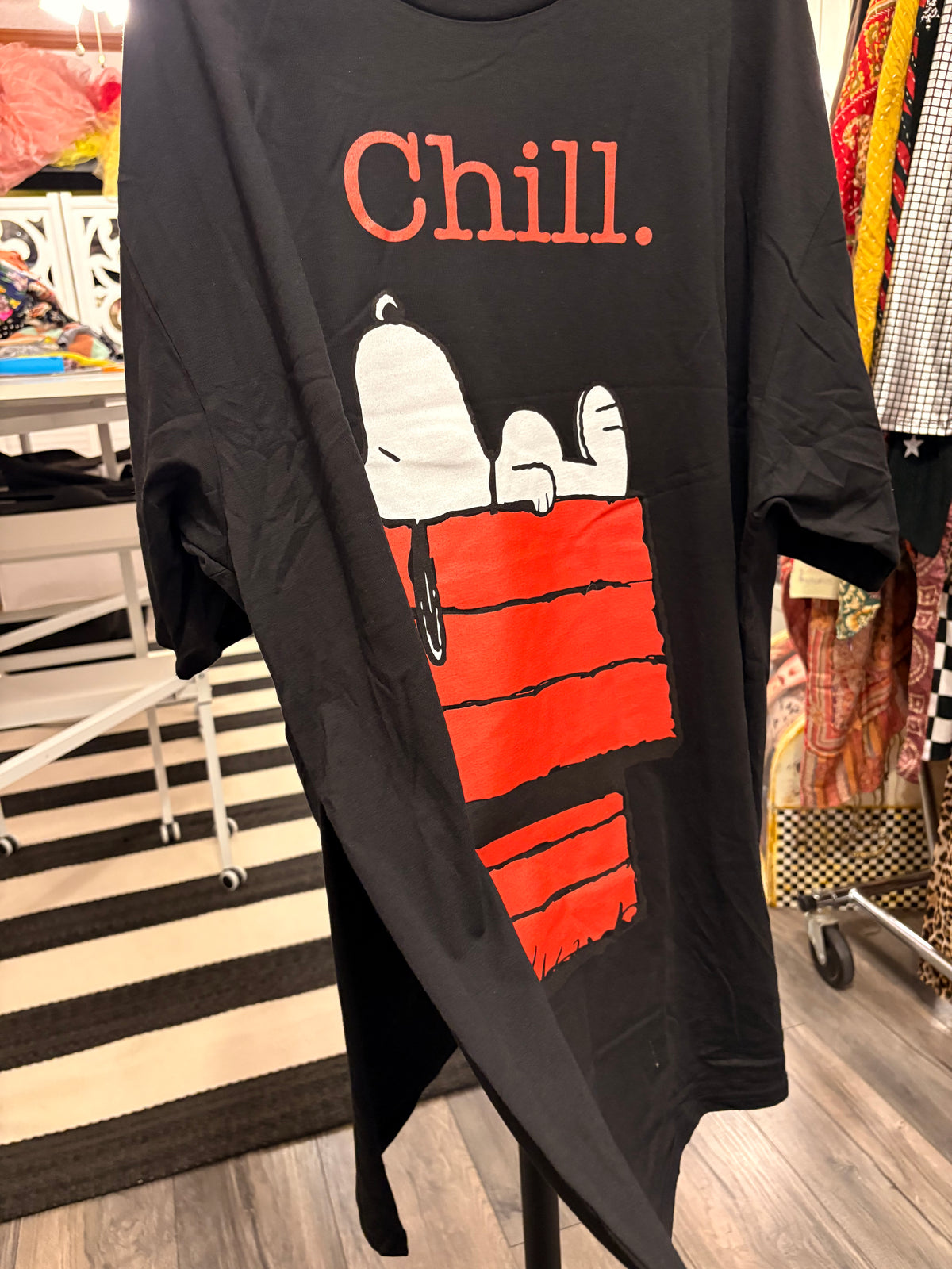Chill Long Oversized Cut Off Tee With Side Slits