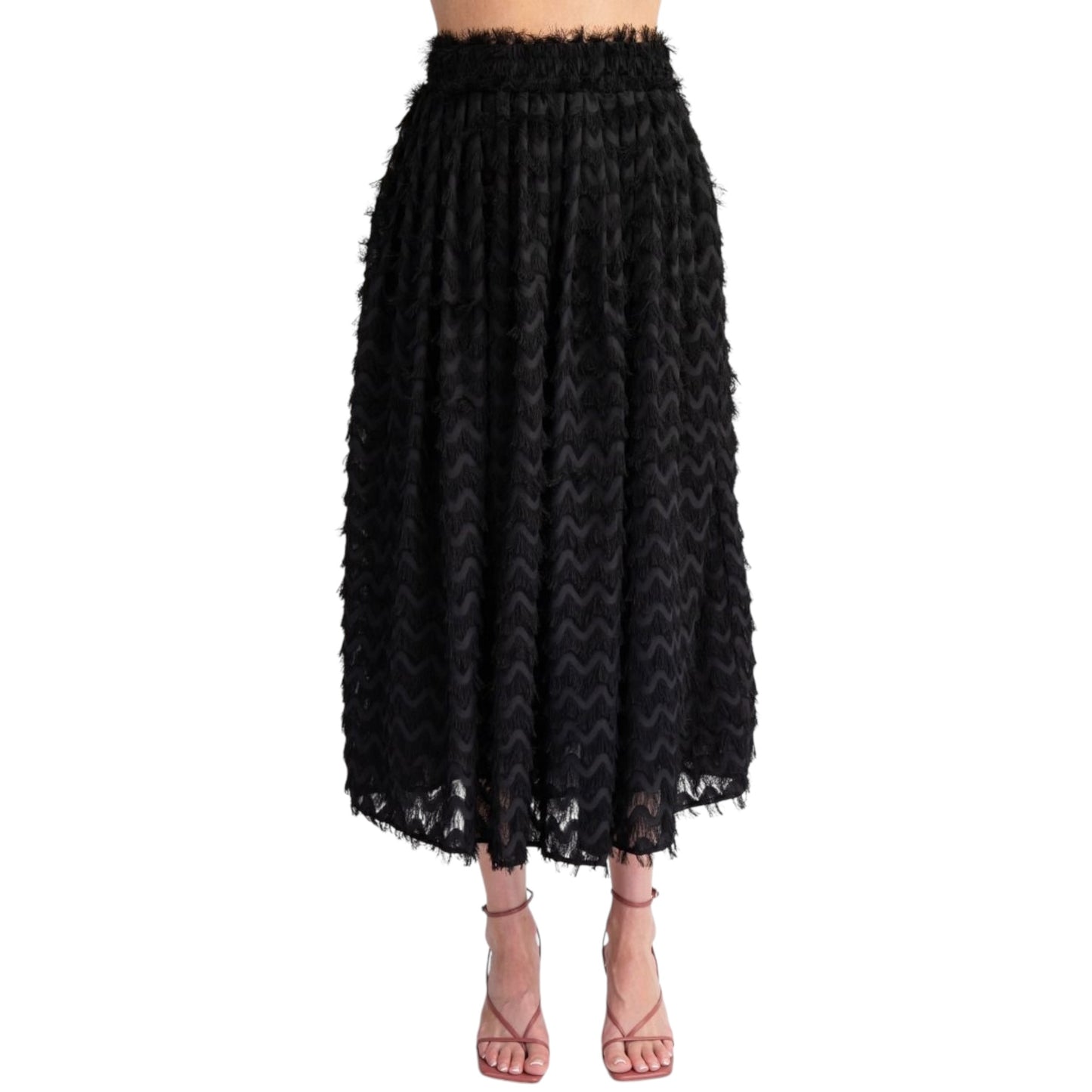 Mohair Chiffon Maxi Skirt