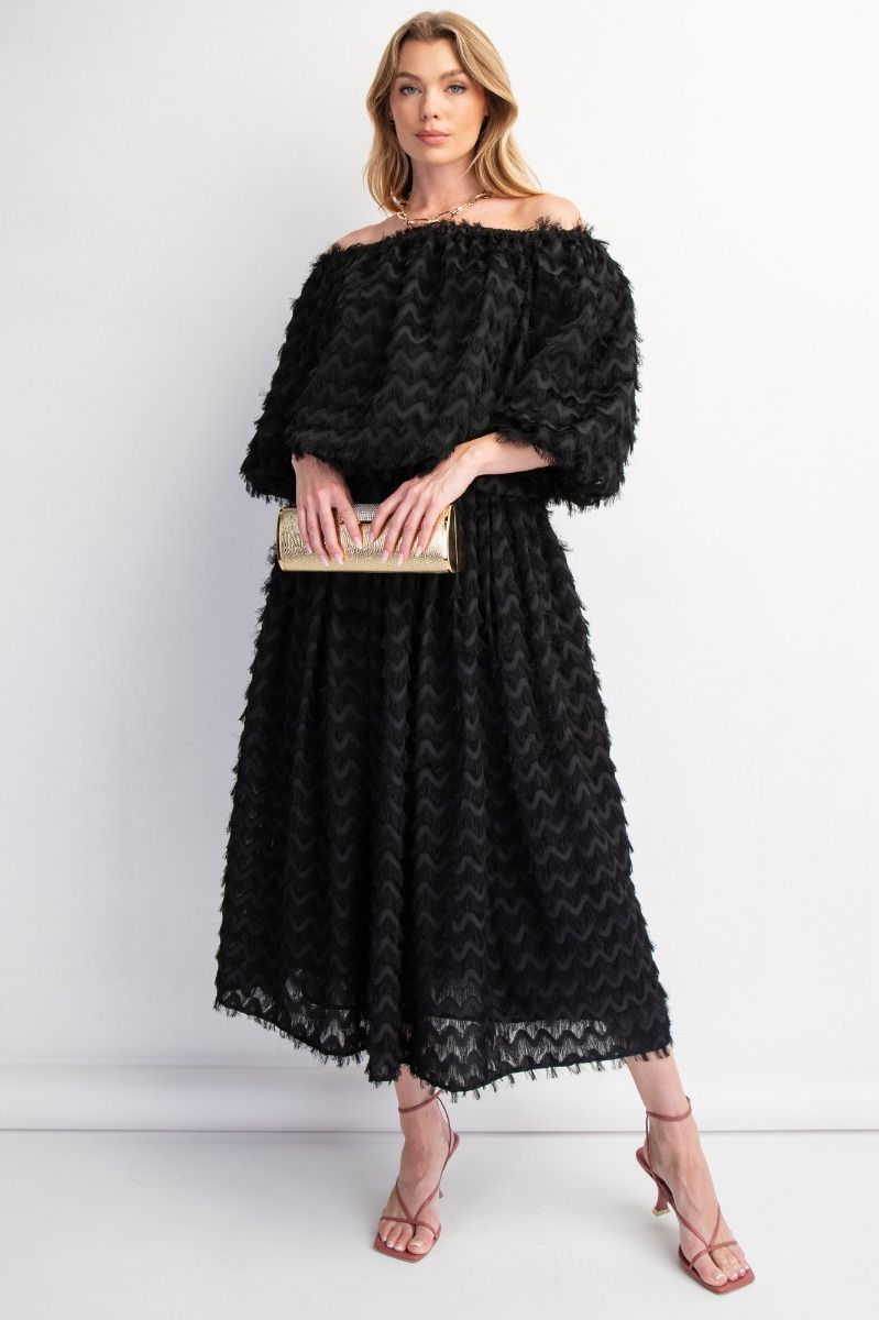 Mohair Chiffon Bubble Sleeve Blouse