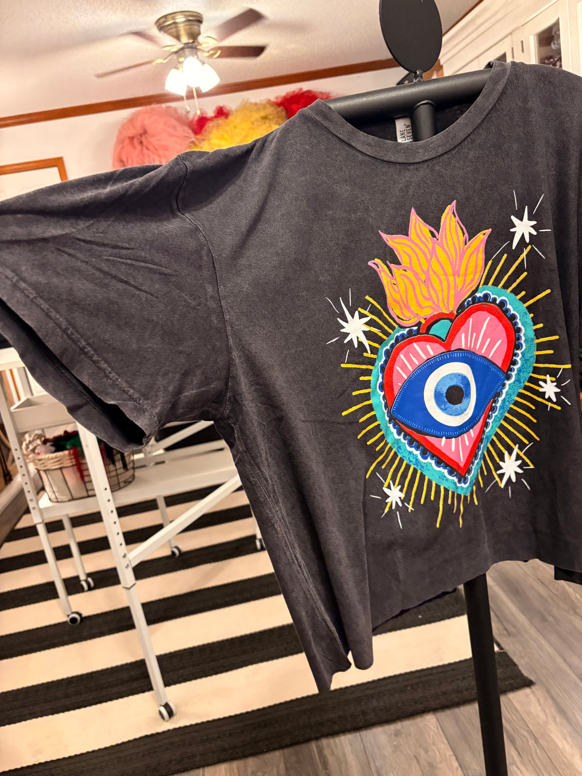 Sacred Heart Oversized Cut Off Tee