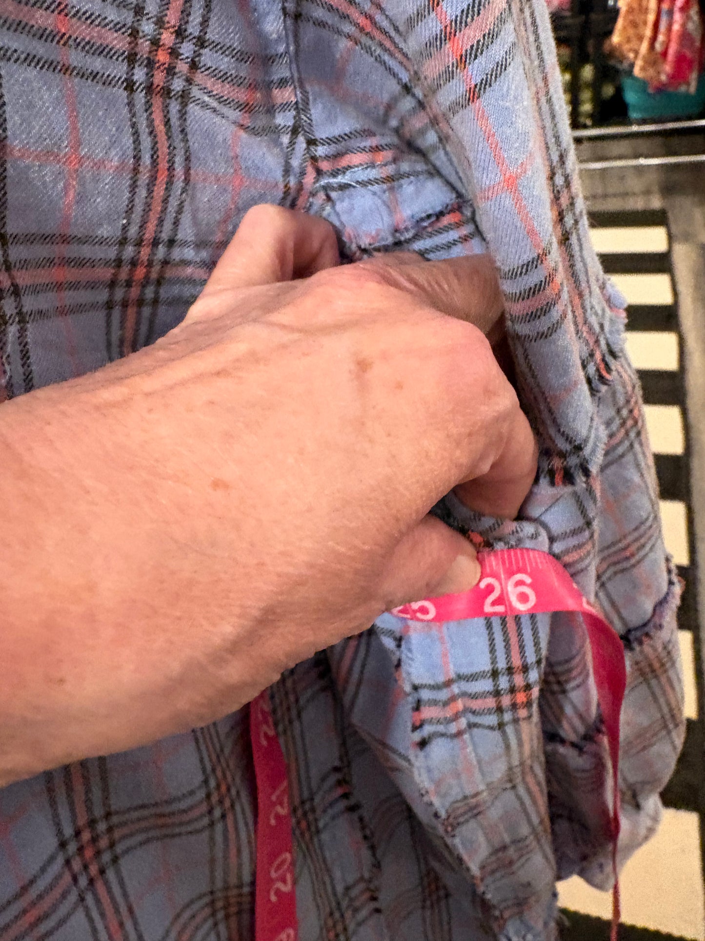 Bethany Upcycled Oversized Frayed Flannel Dress One Size Fits a Small to XXL