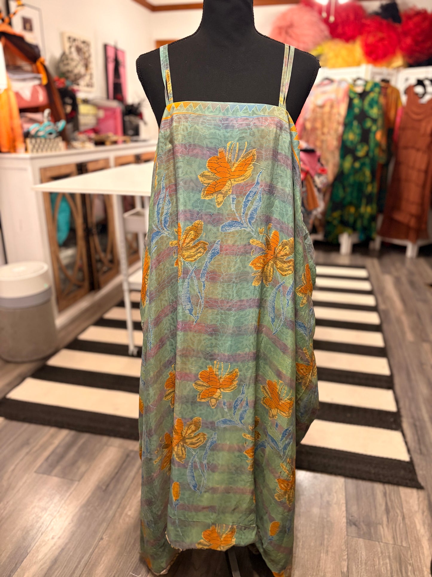 Sadie Silk Reversible Maxi Dress One Size Fits Small to 3X 2-22